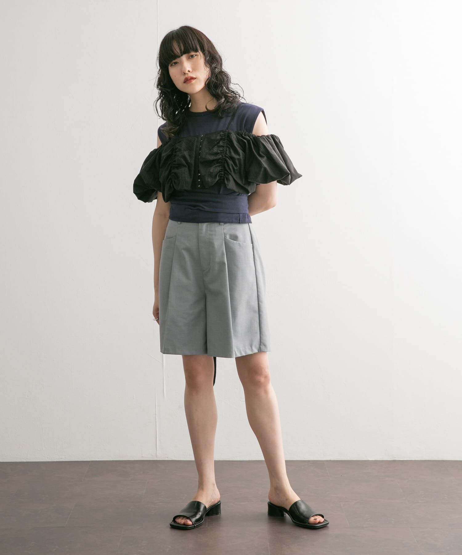  「ウエストノットノースリーブトップス」|Tシャツ・カットソー|