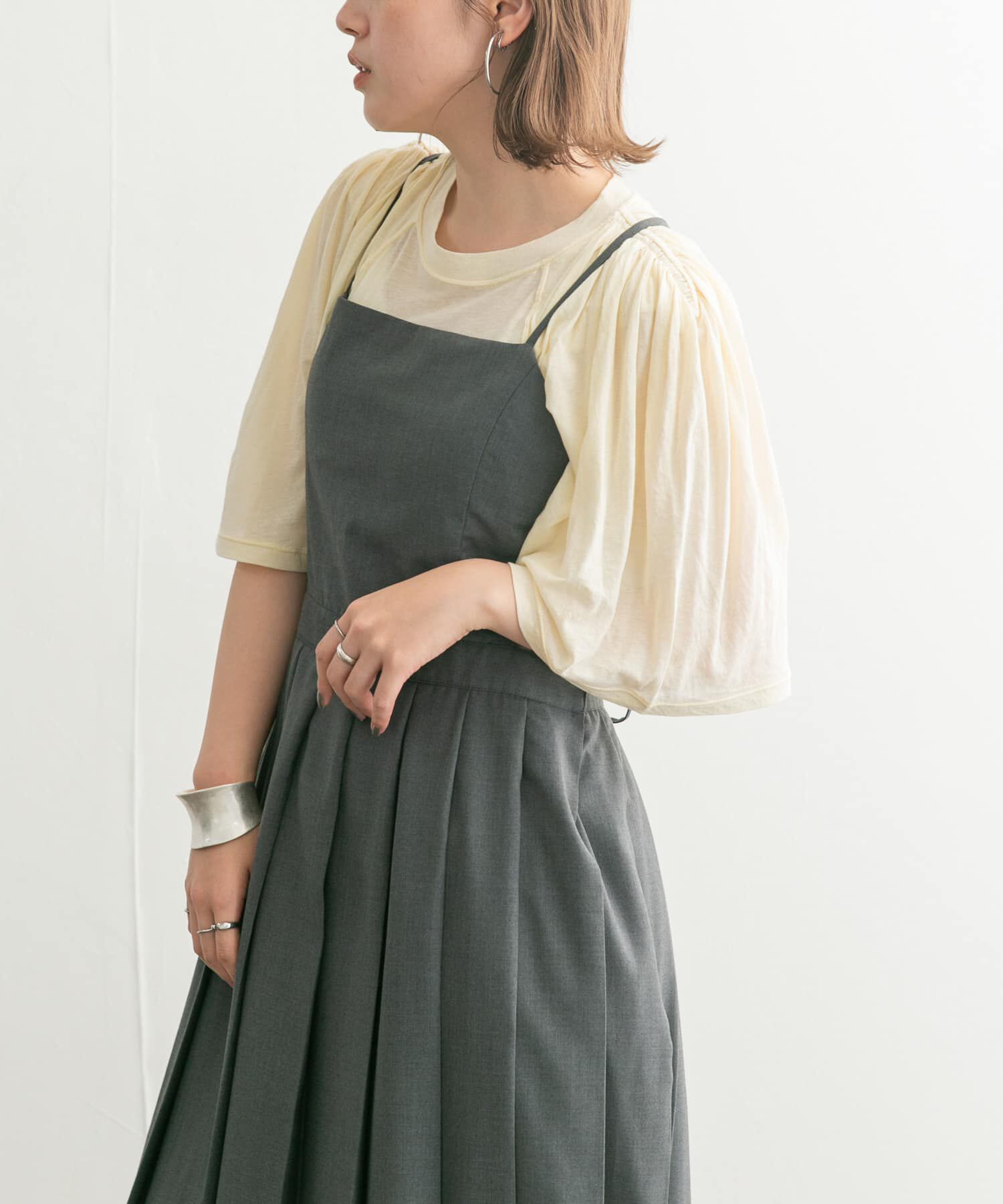  「フリルスリーブシアーカットソー」|Tシャツ・カットソー|