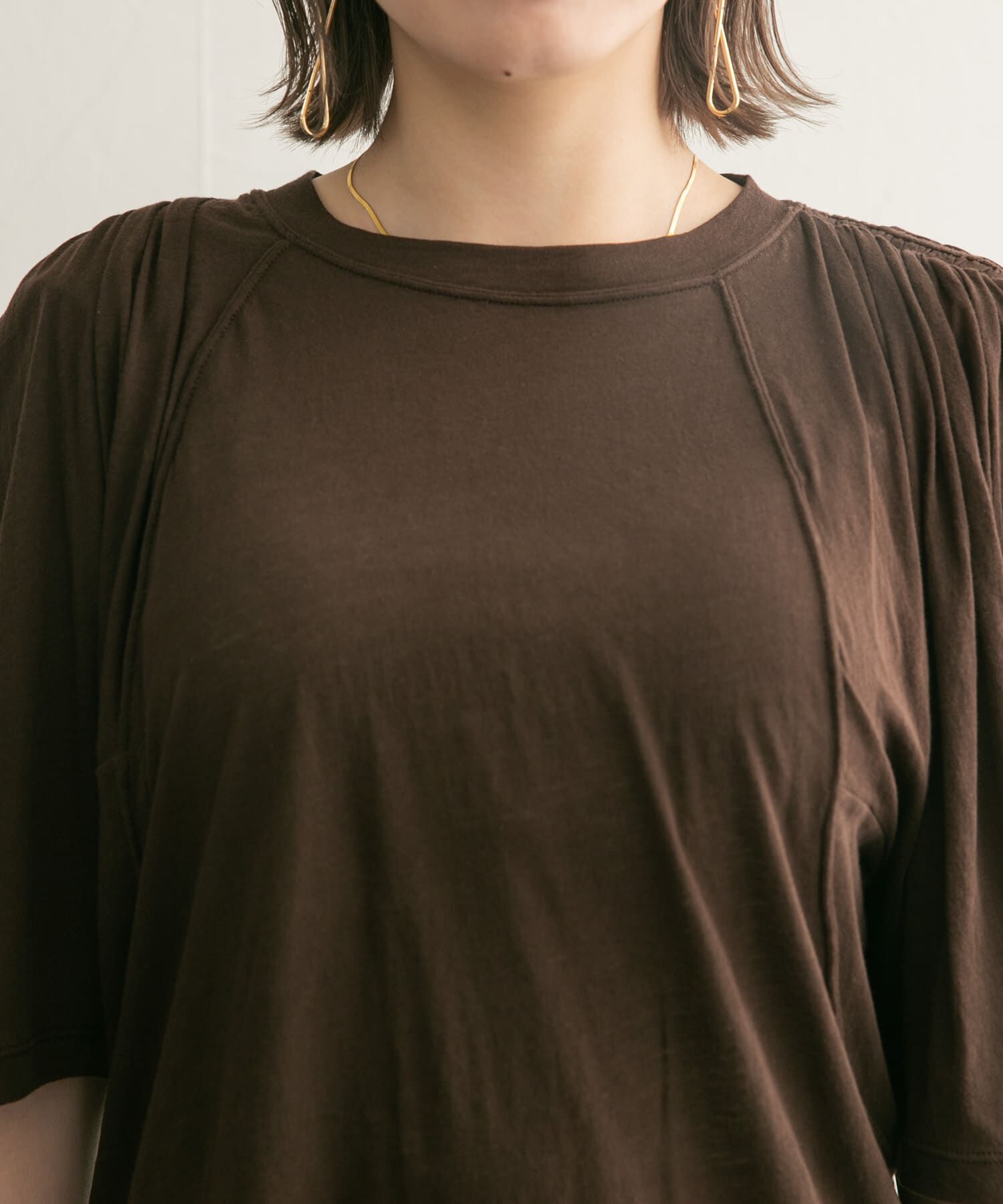  「フリルスリーブシアーカットソー」|Tシャツ・カットソー|