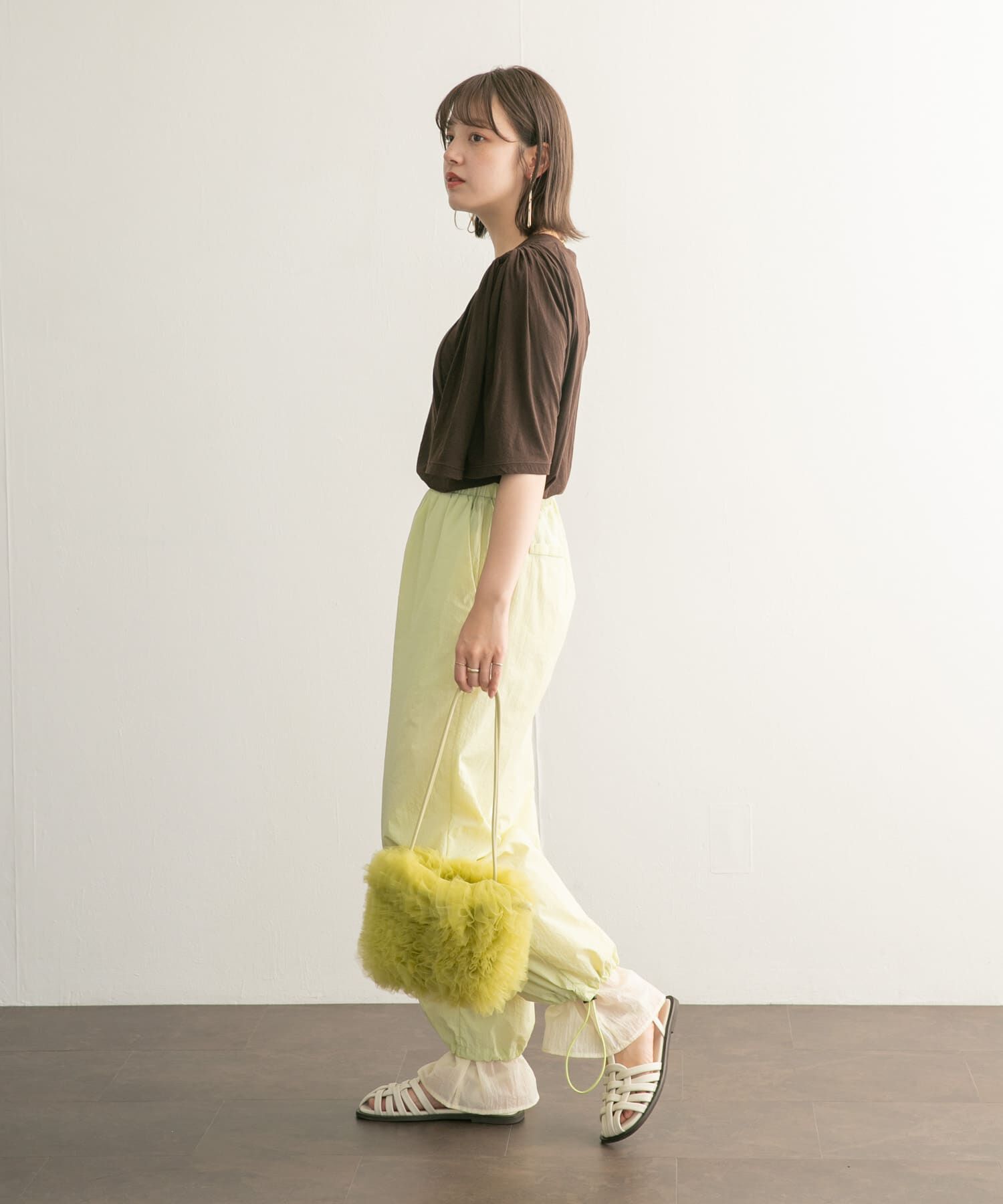  「フリルスリーブシアーカットソー」|Tシャツ・カットソー|