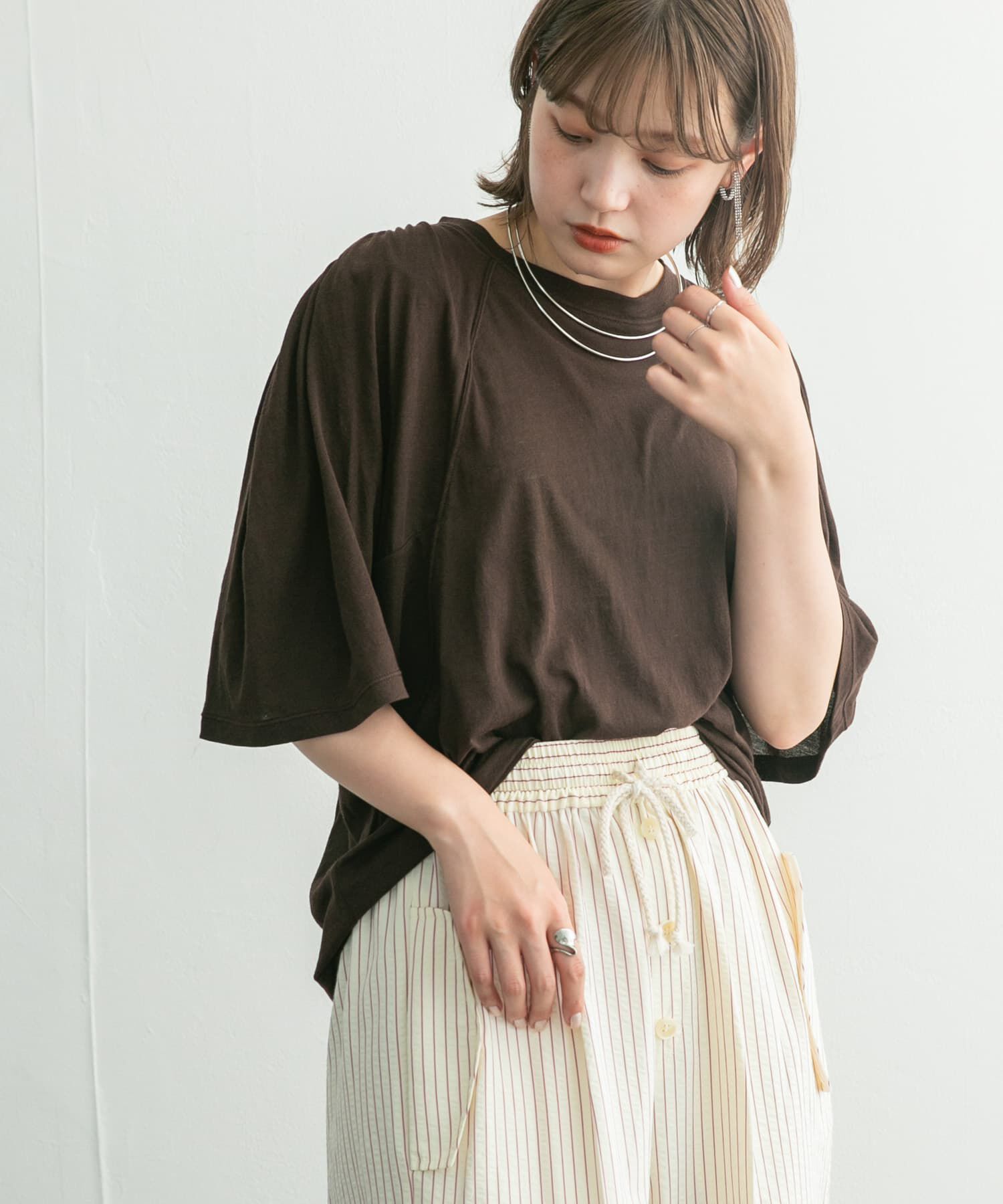  「フリルスリーブシアーカットソー」|Tシャツ・カットソー|