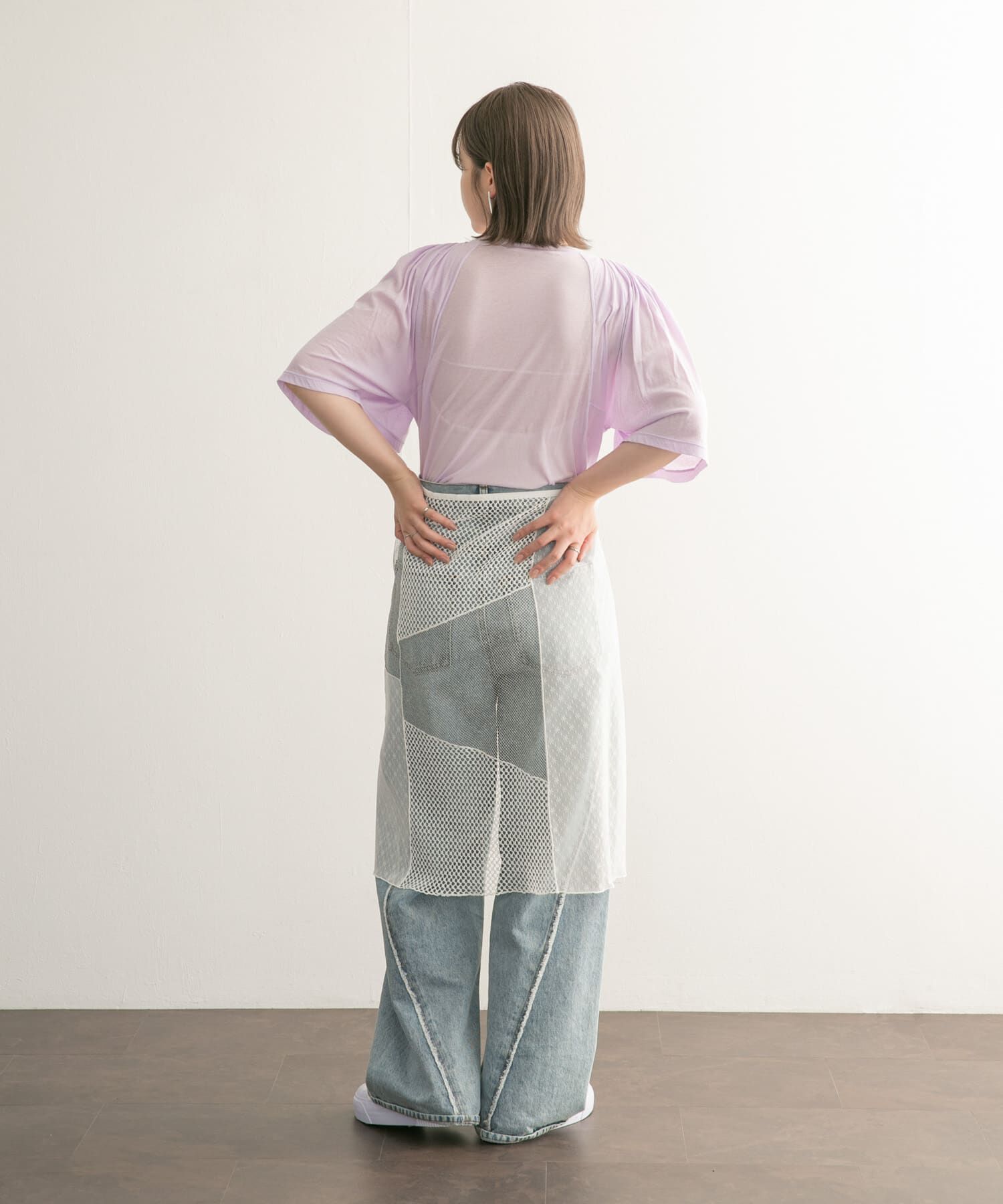  「フリルスリーブシアーカットソー」|Tシャツ・カットソー|