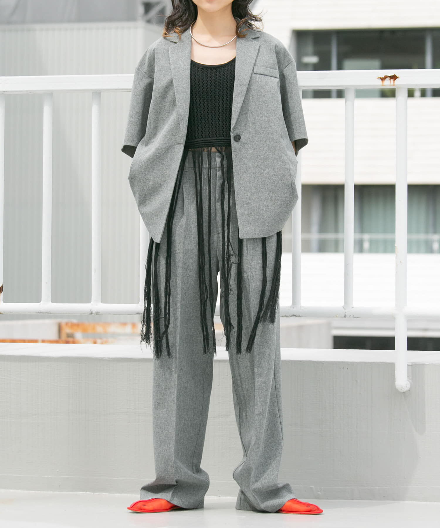  「フリンジニットタンクトップ」|ニット・セーター|