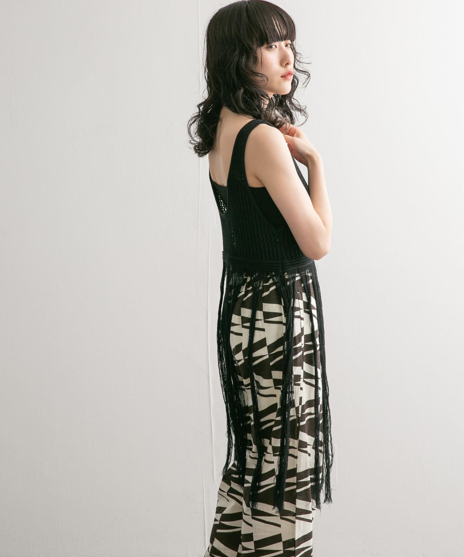  「フリンジニットタンクトップ」|ニット・セーター|