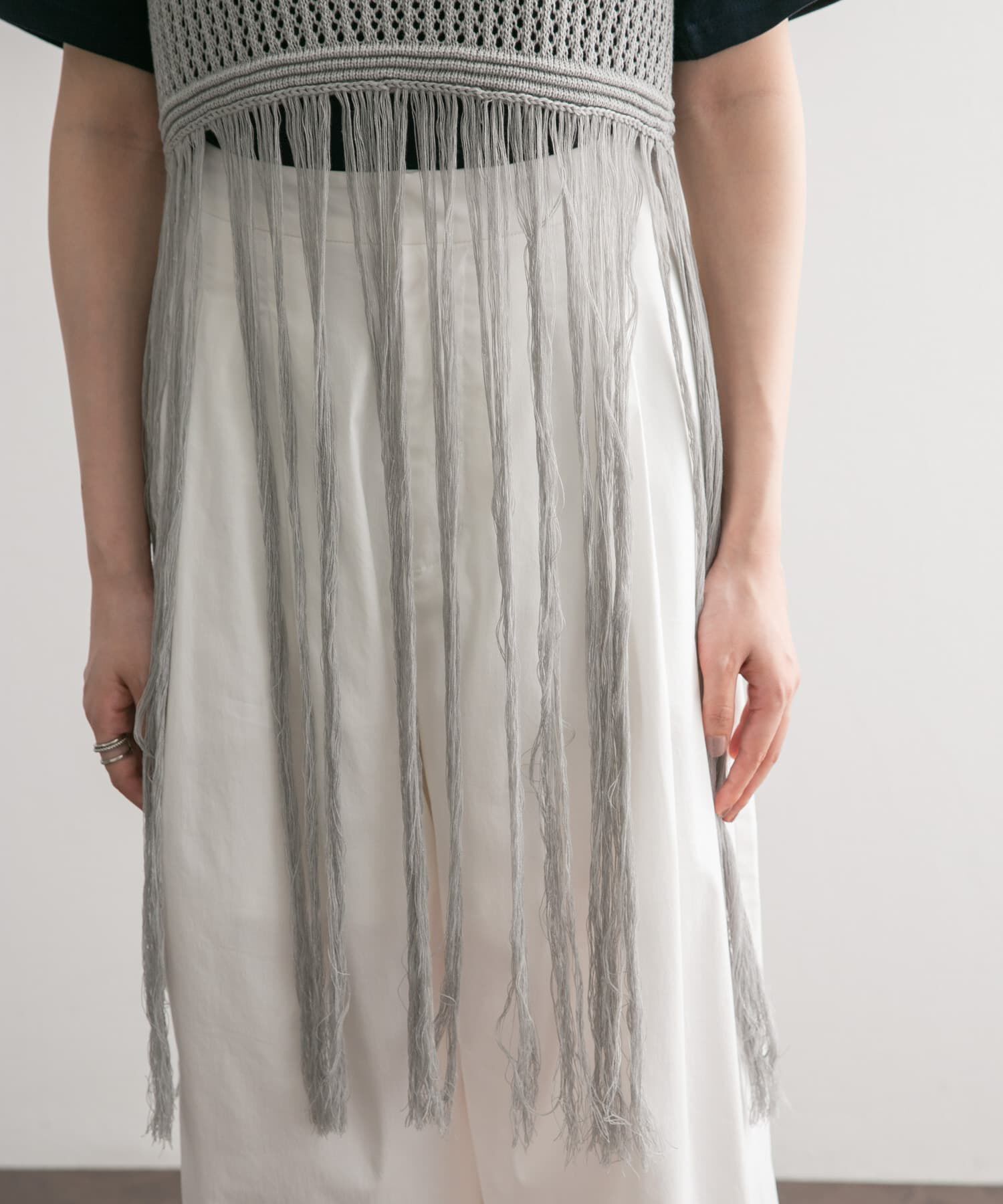  「フリンジニットタンクトップ」|ニット・セーター|