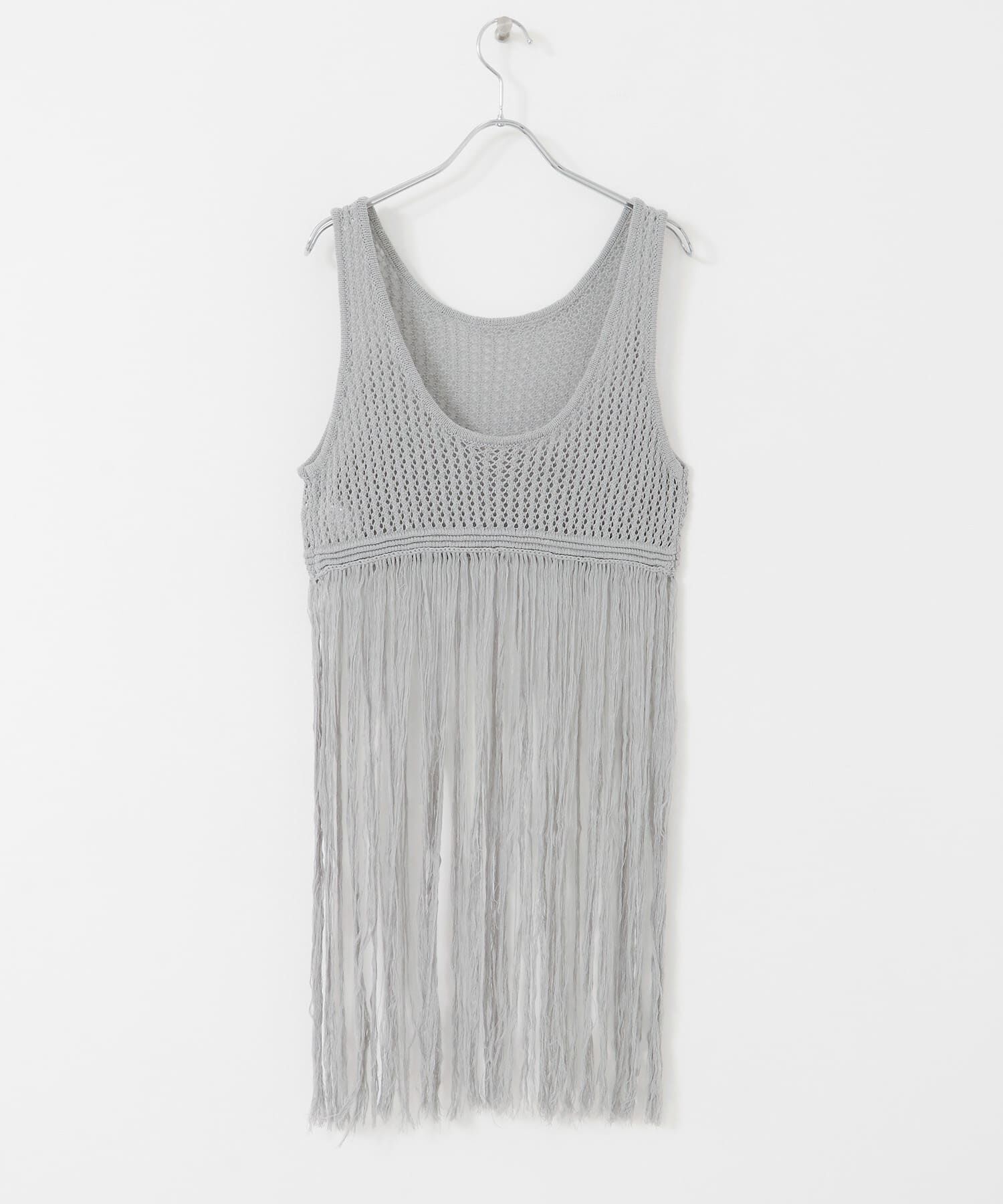  「フリンジニットタンクトップ」|ニット・セーター|