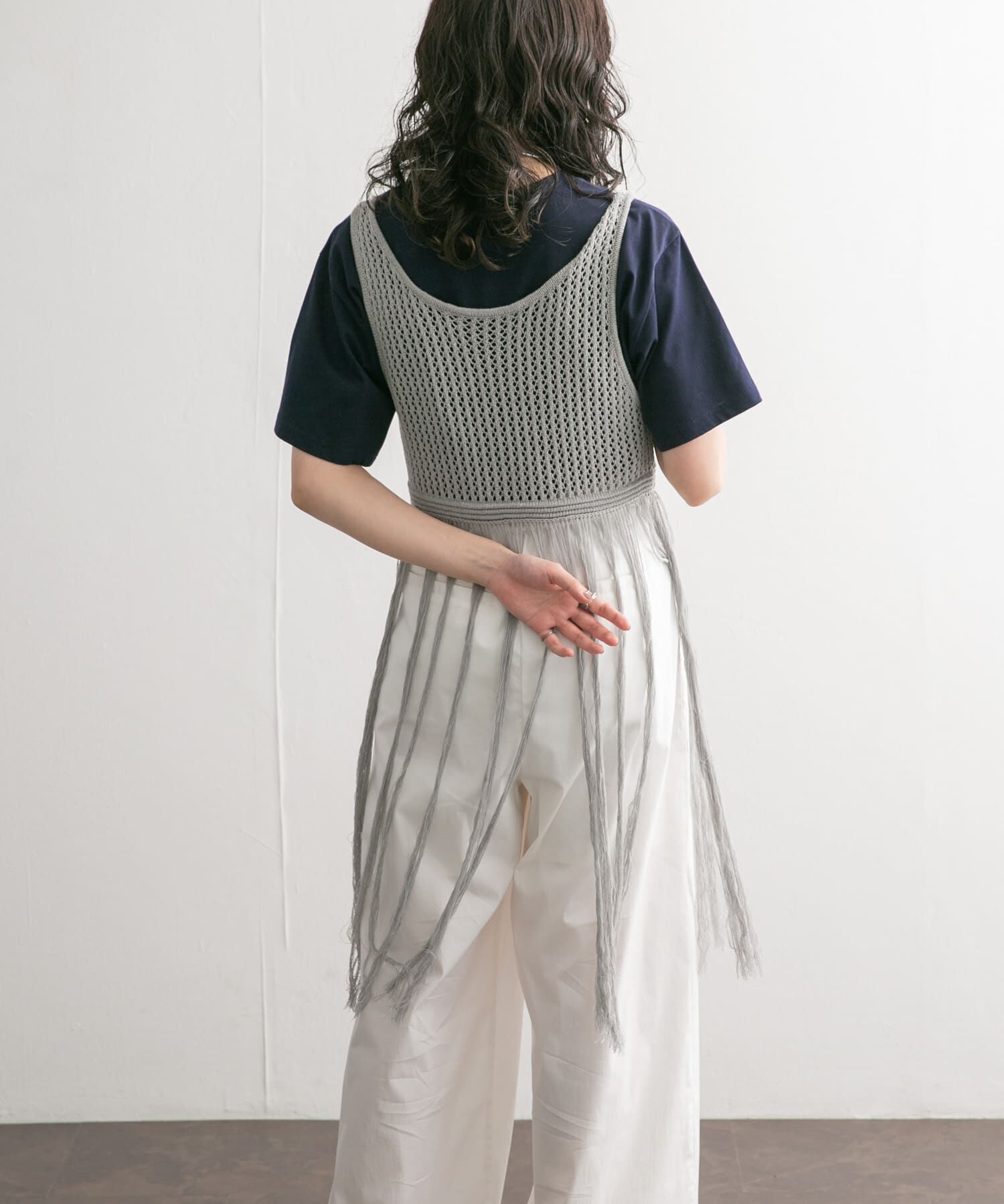  「フリンジニットタンクトップ」|ニット・セーター|