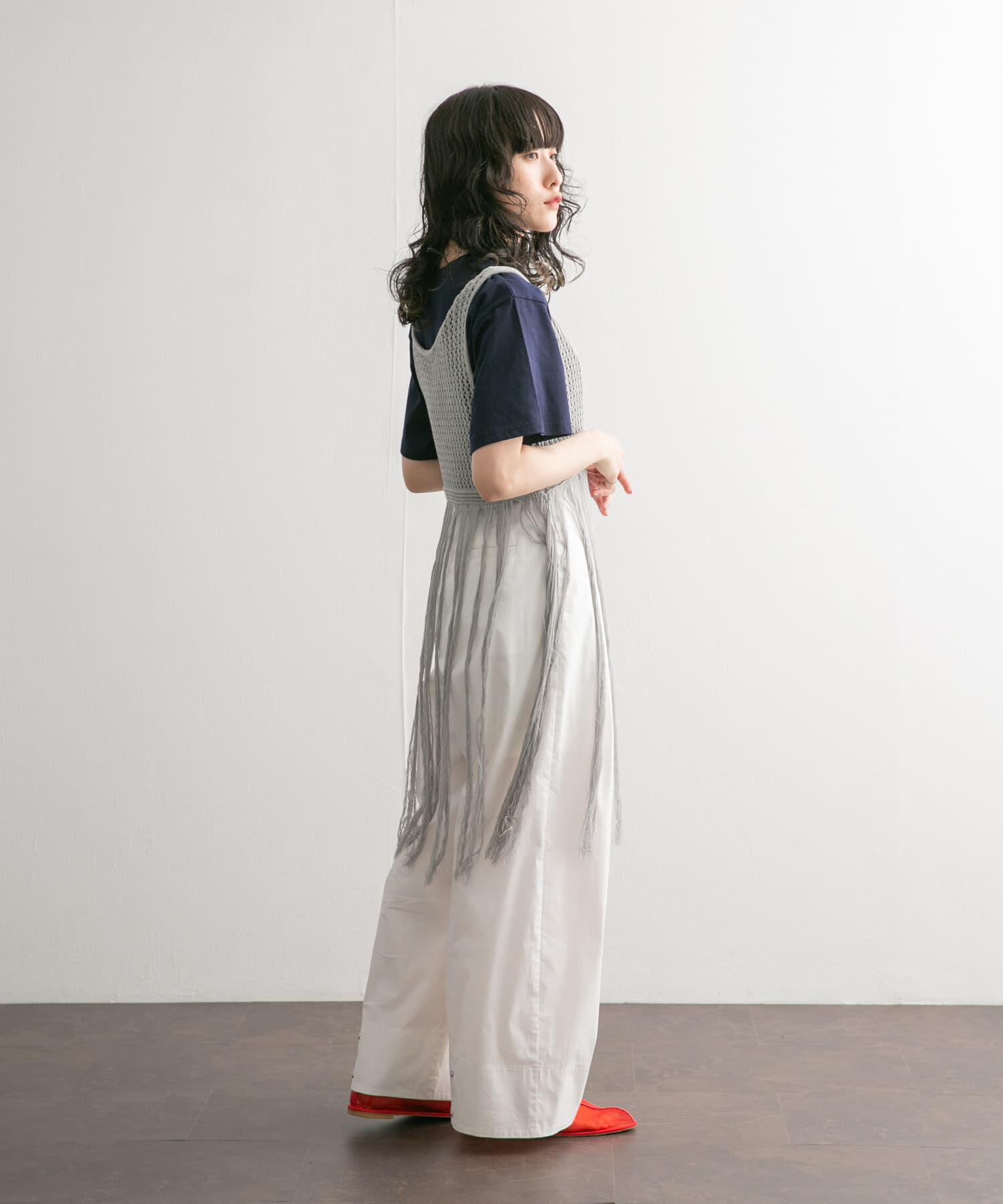  「フリンジニットタンクトップ」|ニット・セーター|