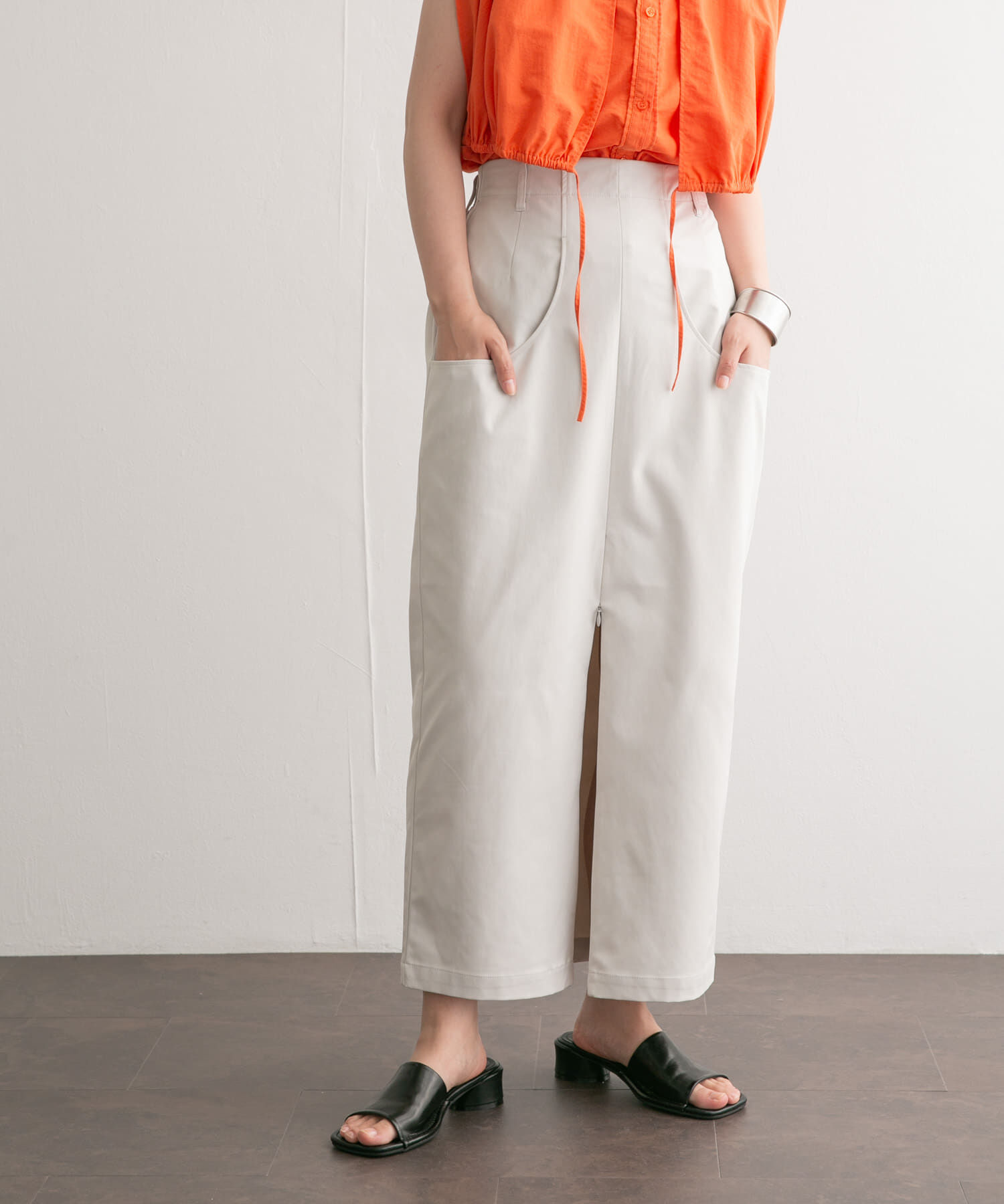  「フロントZIPペンシルスカート」|スカート|