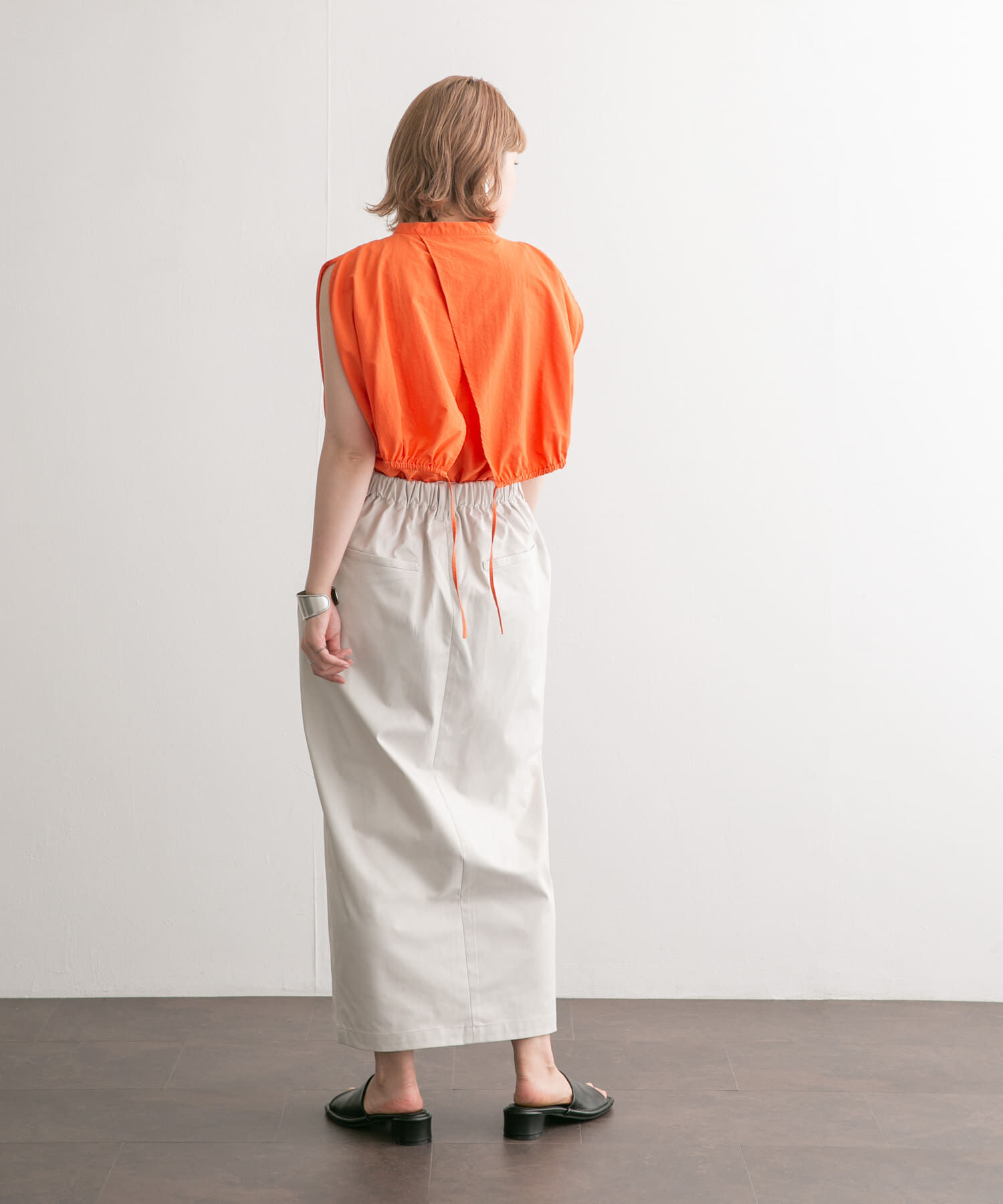  「フロントZIPペンシルスカート」|スカート|