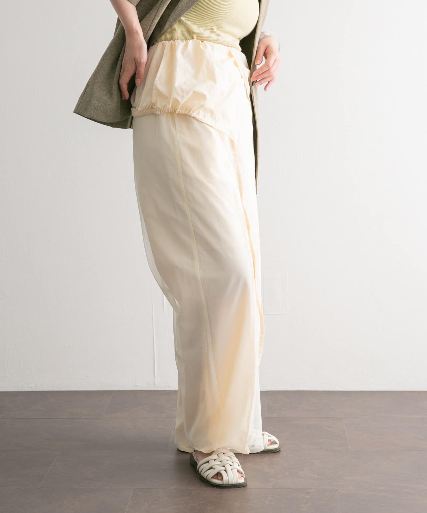  「2WAYチュールレイヤードサロペット」|スカート|