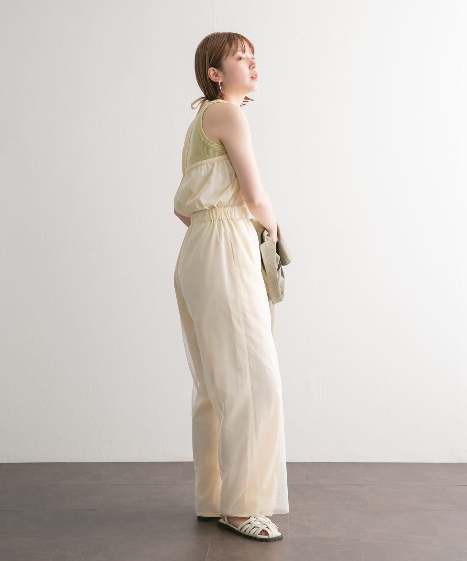  「2WAYチュールレイヤードサロペット」|スカート|