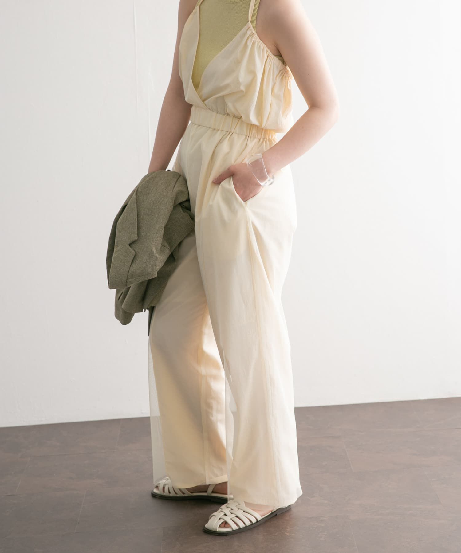  「2WAYチュールレイヤードサロペット」|スカート|