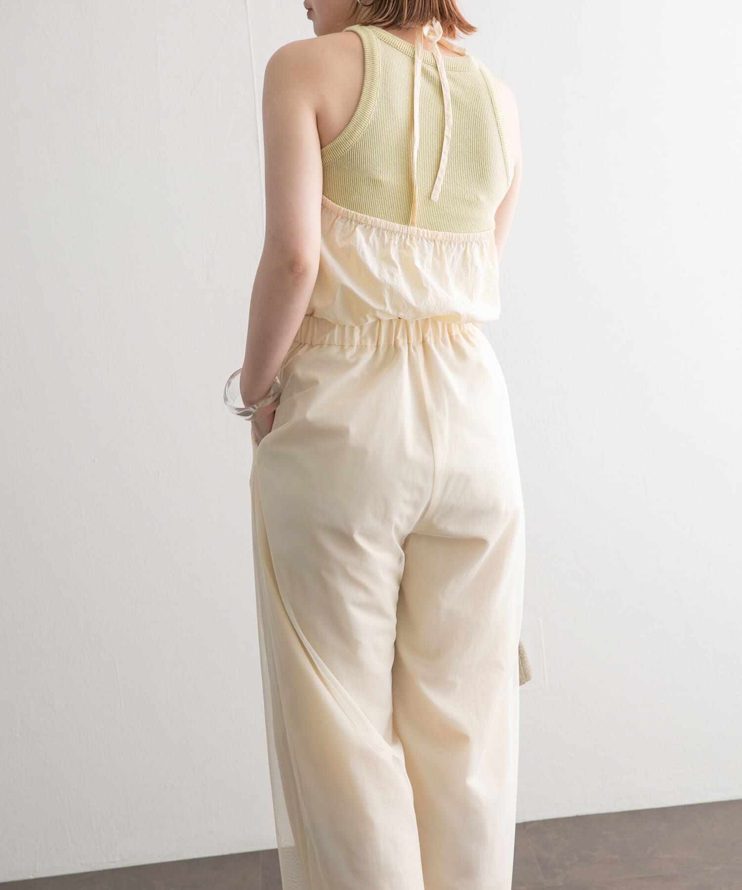  「2WAYチュールレイヤードサロペット」|スカート|