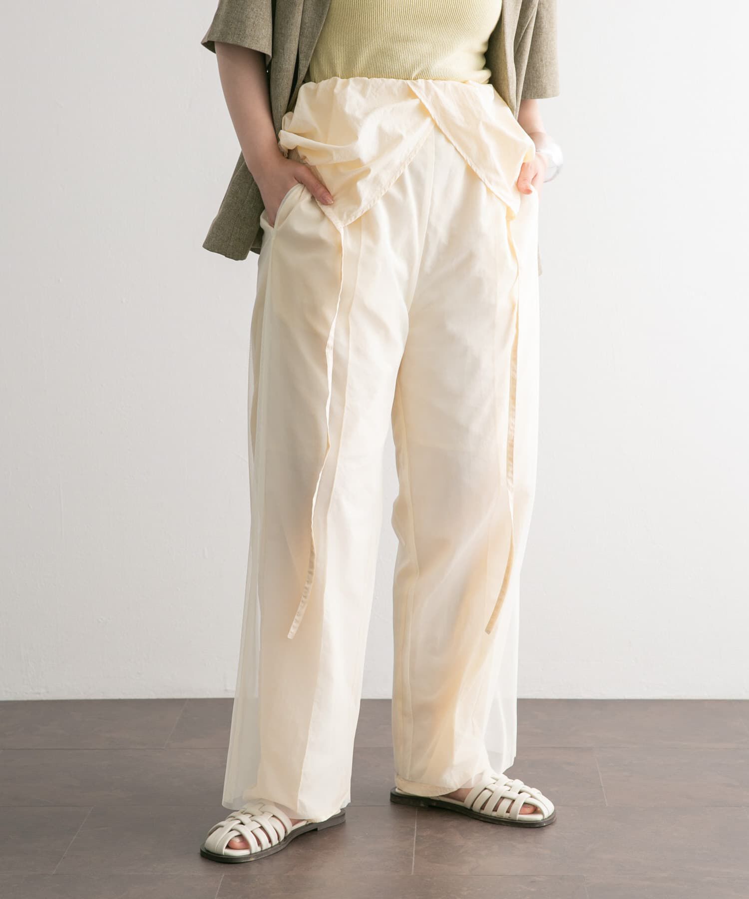  「2WAYチュールレイヤードサロペット」|スカート|