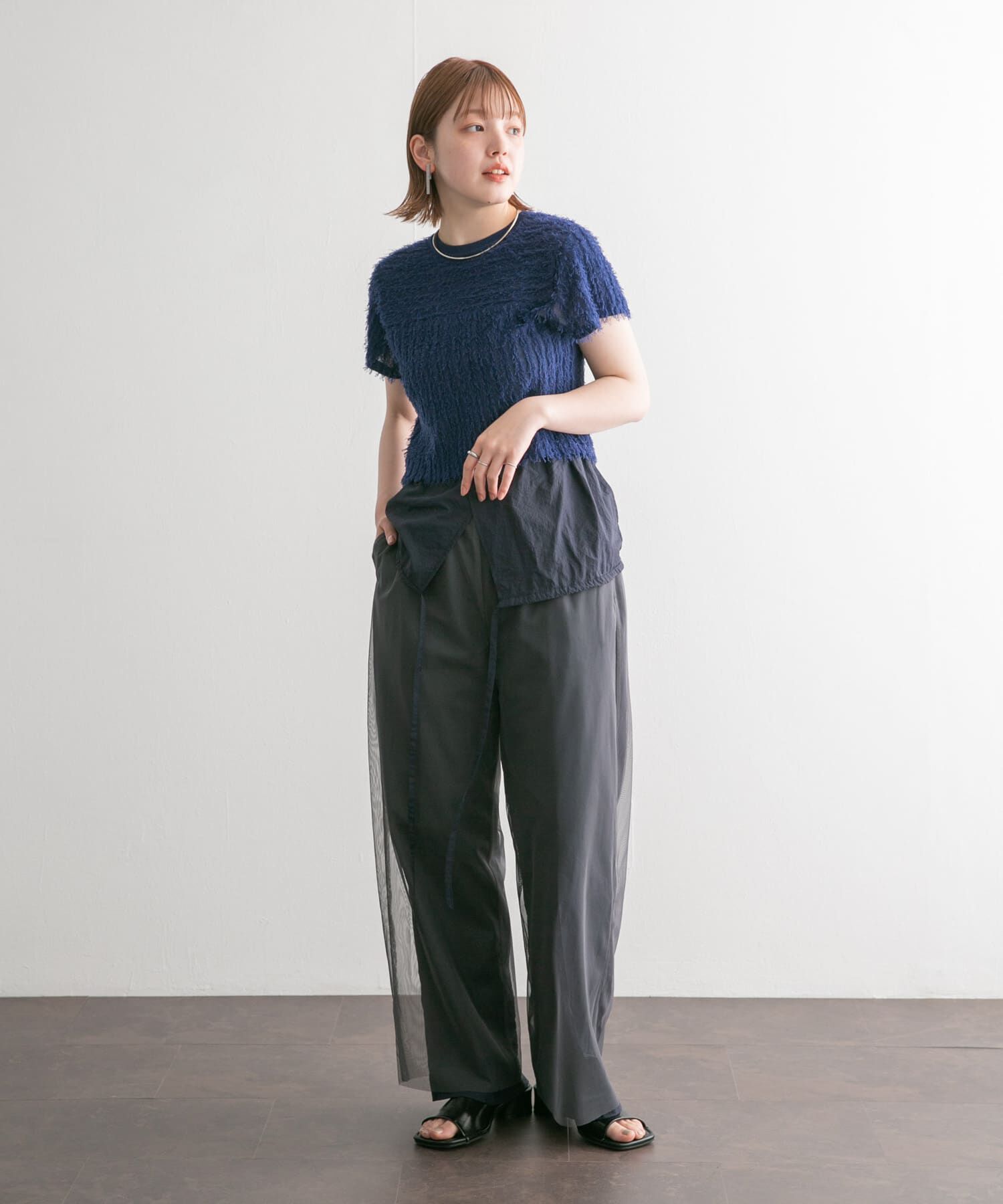  「2WAYチュールレイヤードサロペット」|スカート|