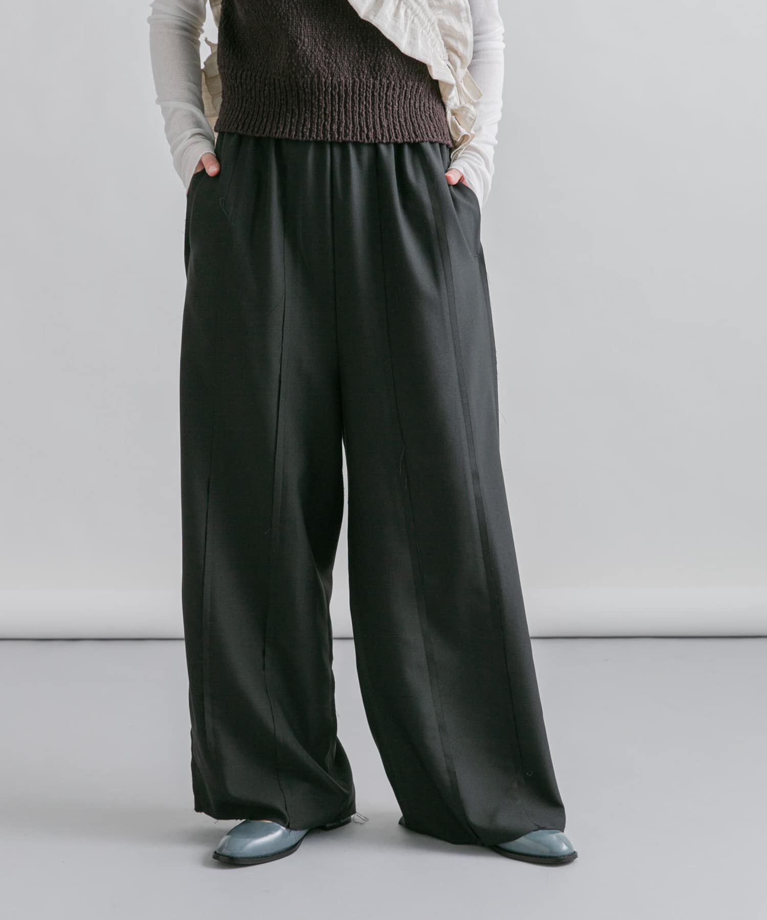  「切替イージーパンツ」|その他|ブラック