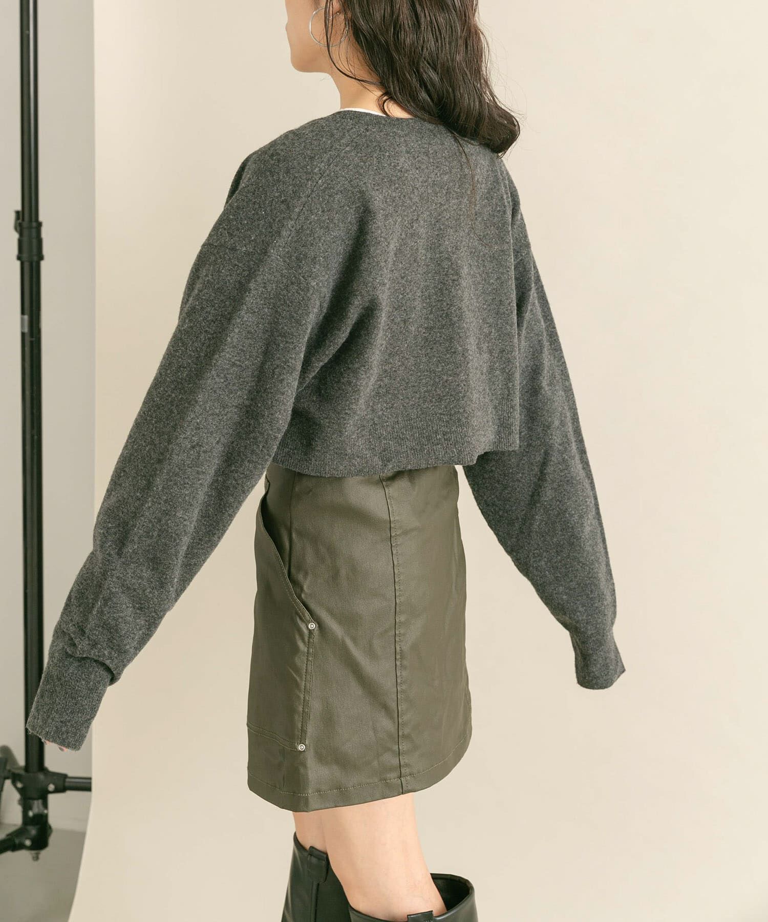  「コーティングミニスカート」|スカート|