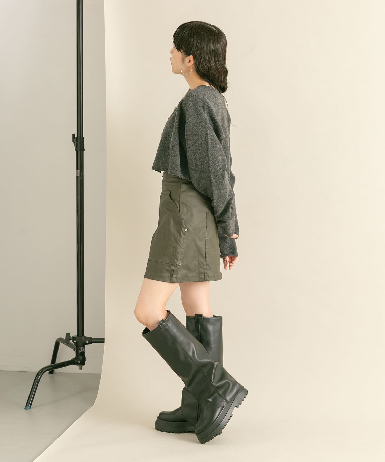  「コーティングミニスカート」|スカート|