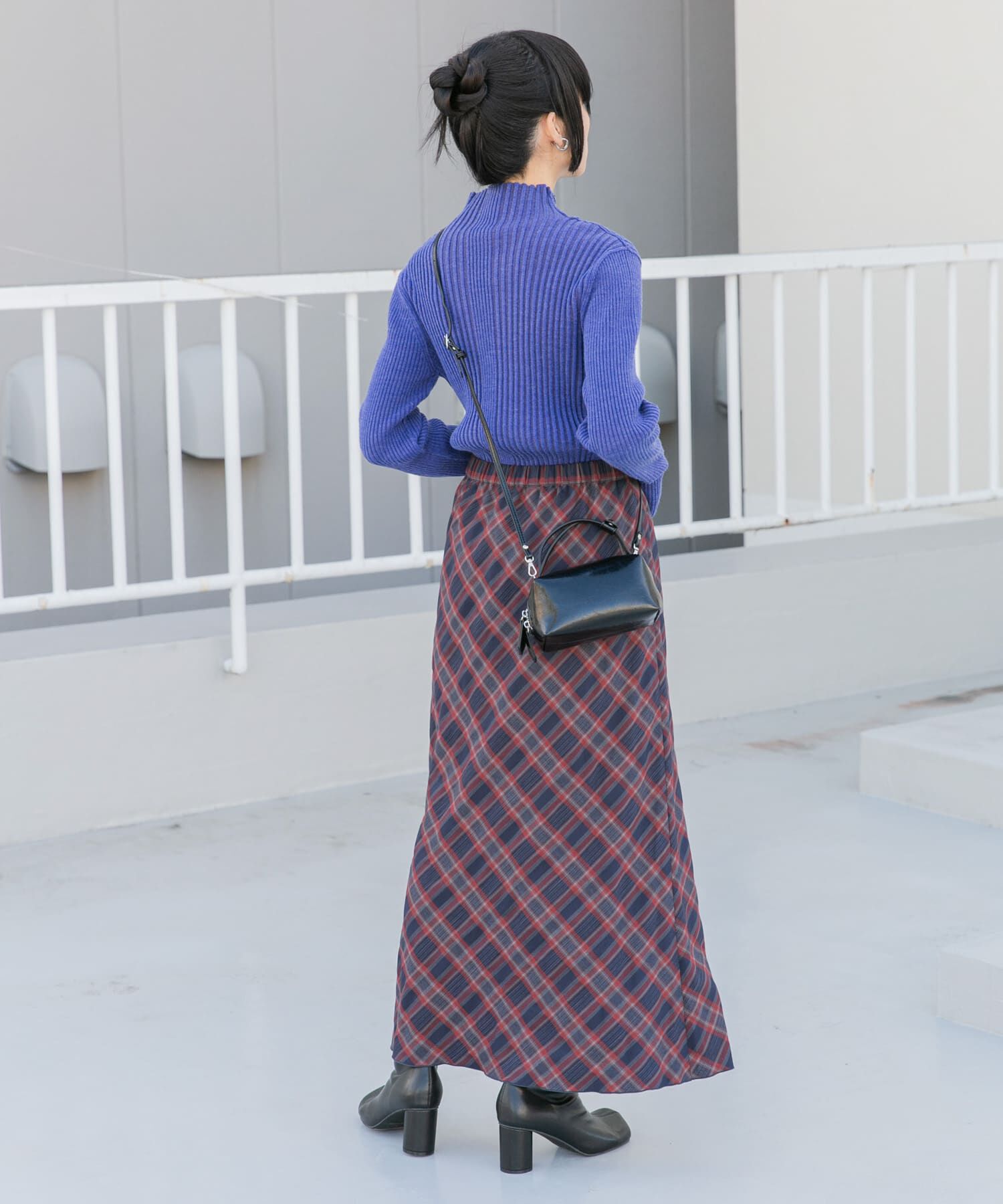  「チェックナロースカート(裏付)」|スカート|