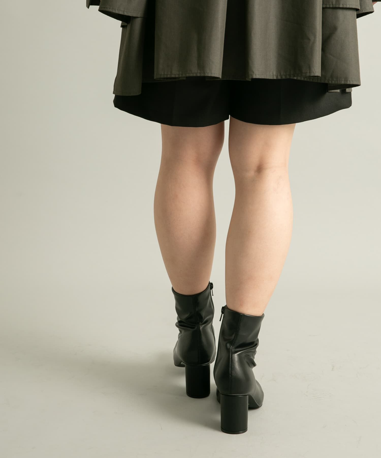  「ステッチデザインラウンドトゥブーツ」|ショートブーツ|