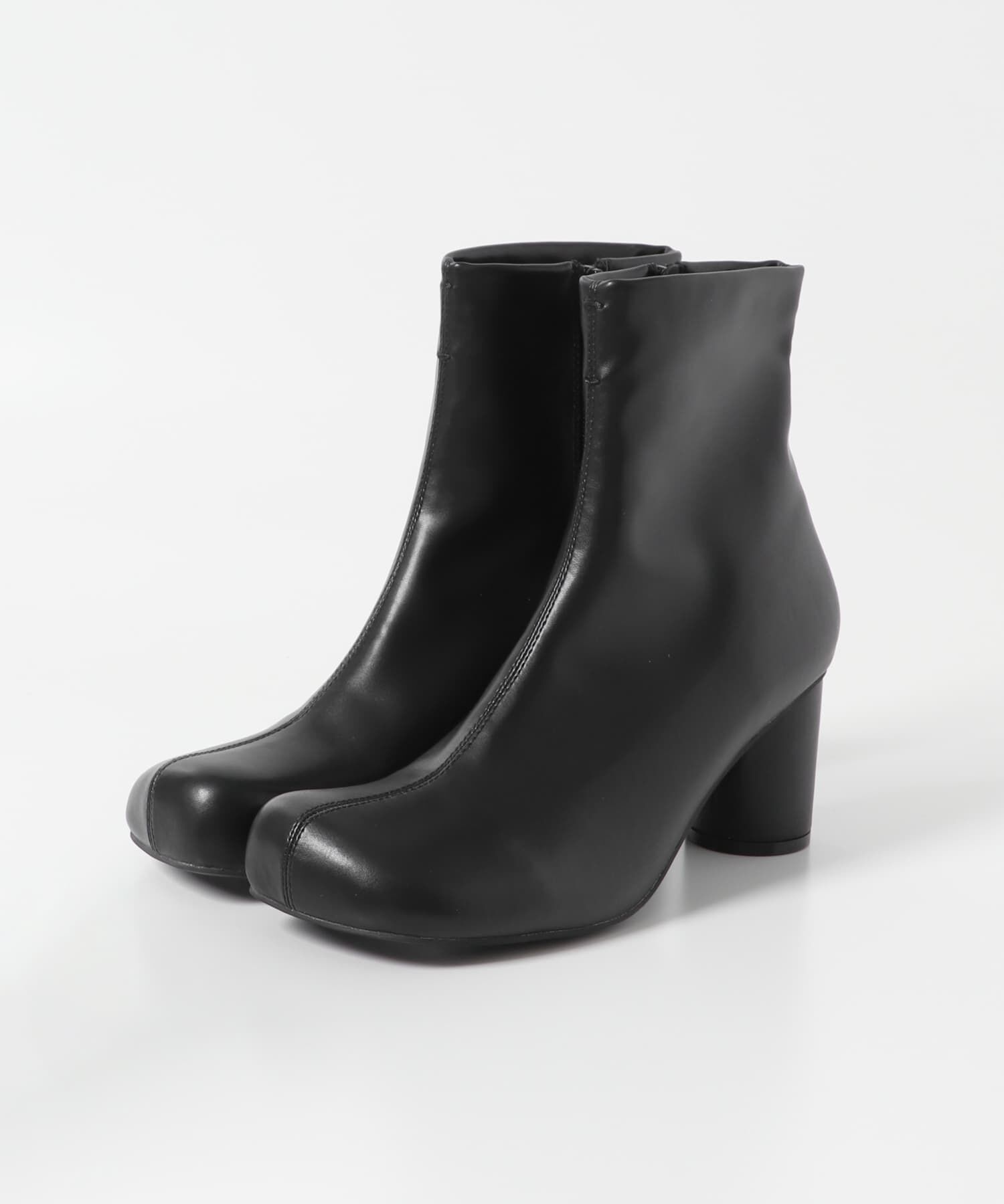  「ステッチデザインラウンドトゥブーツ」|ショートブーツ|