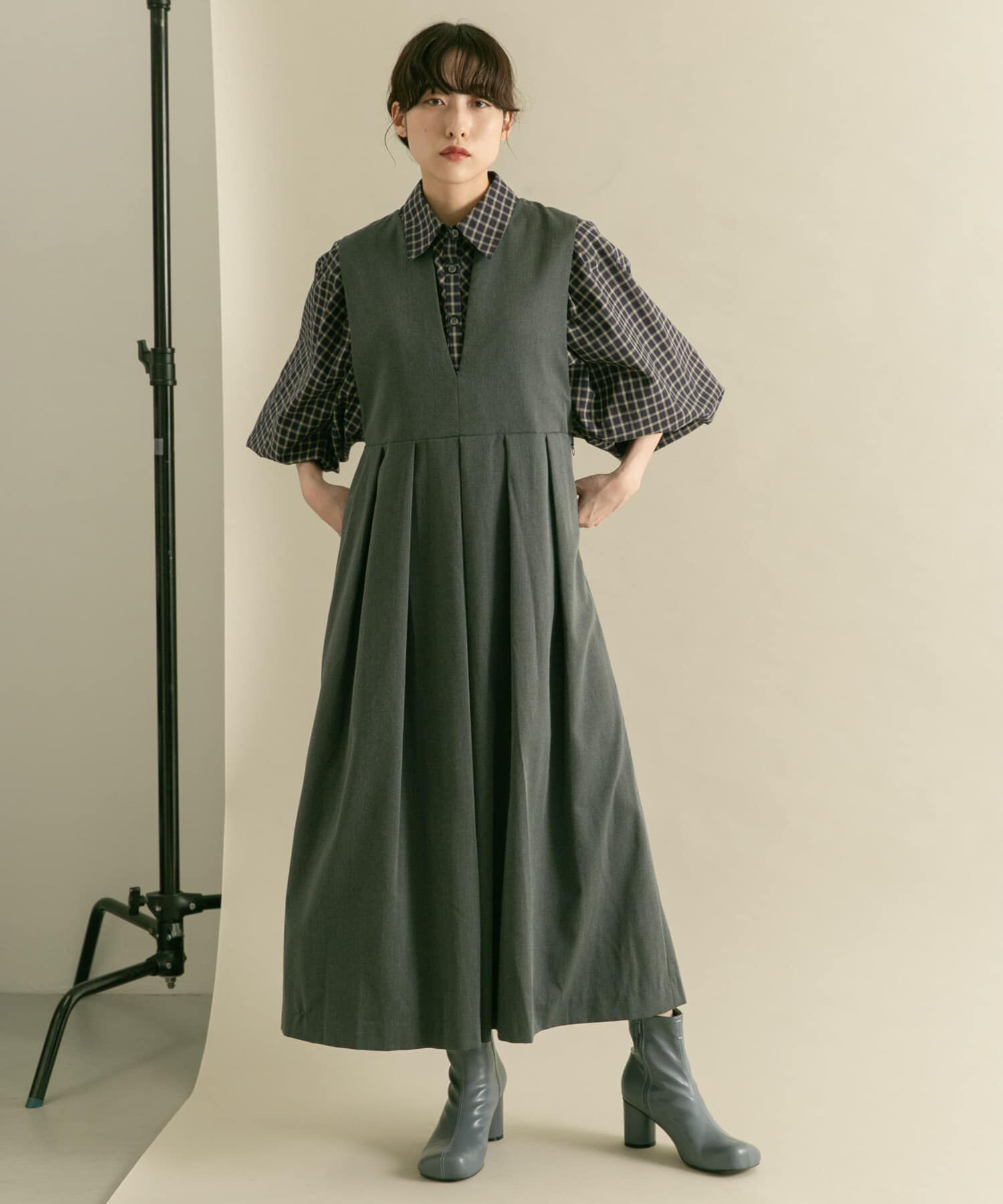  「ステッチデザインラウンドトゥブーツ」|ショートブーツ|