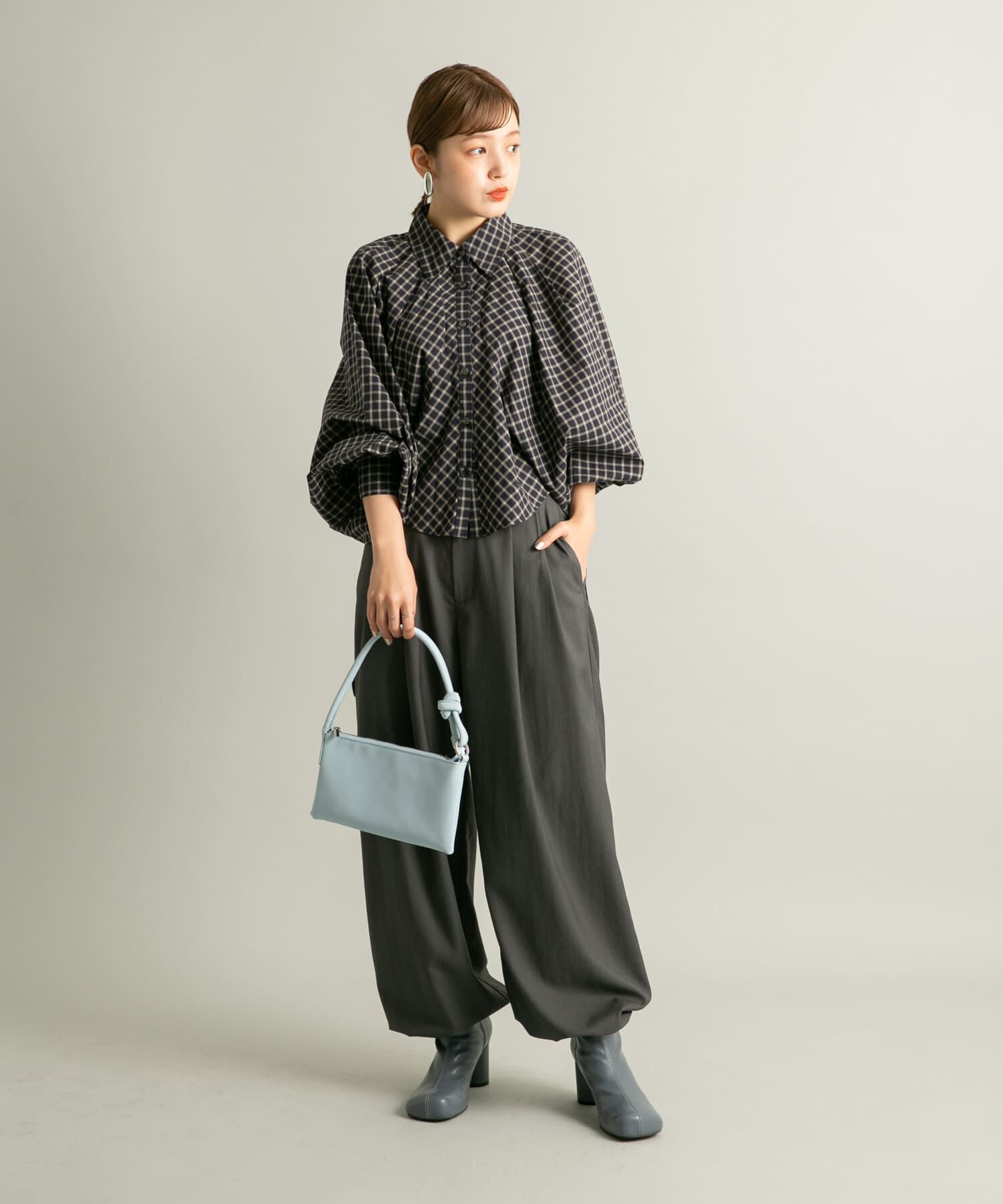  「ステッチデザインラウンドトゥブーツ」|ショートブーツ|