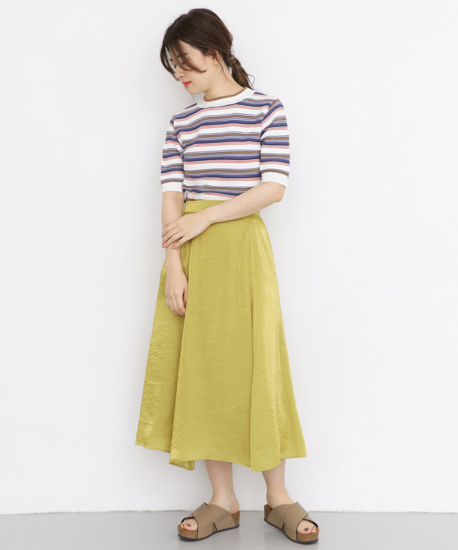  「メタリックフレアスカート&there4;」|スカート|