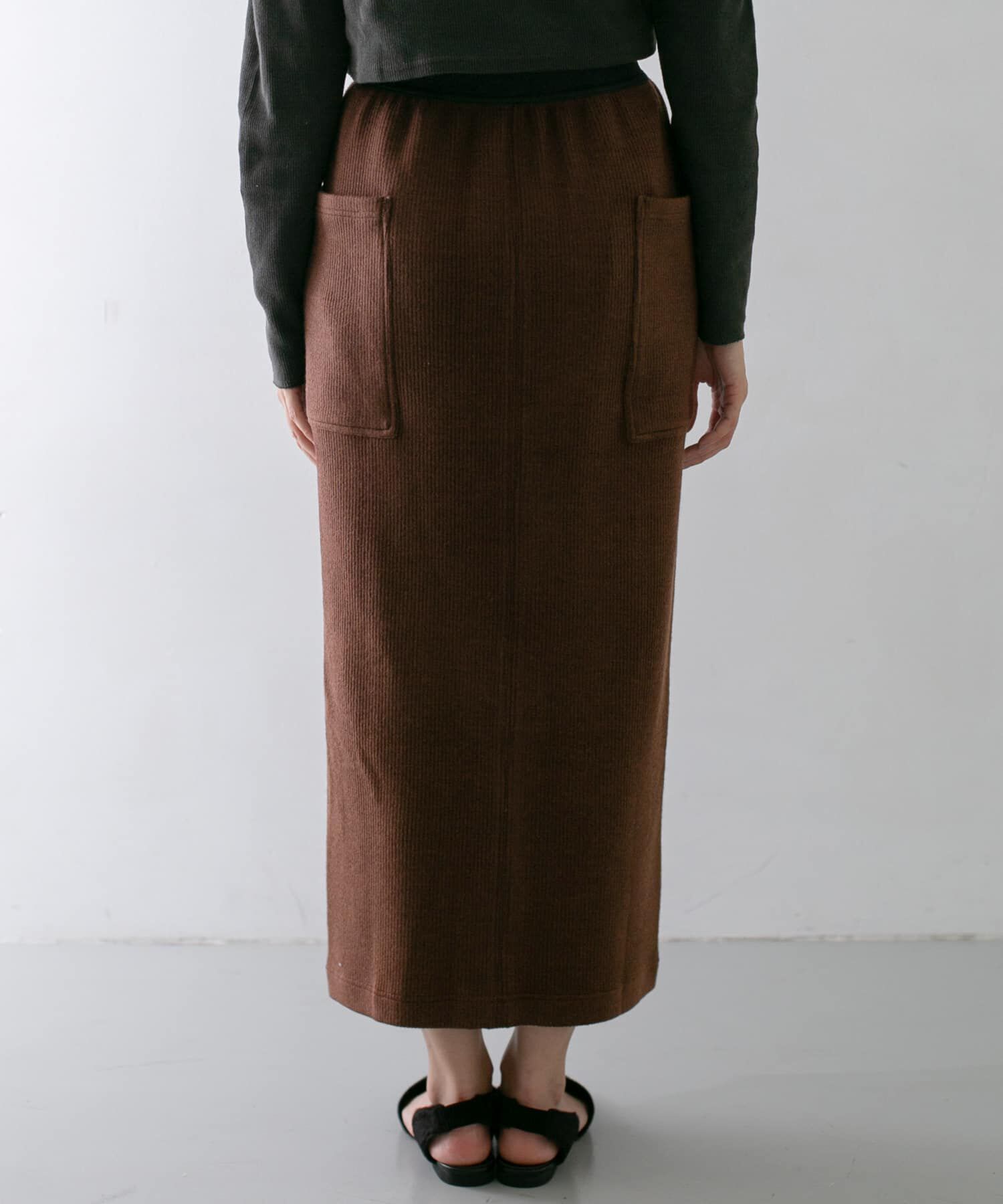  「サイドポケットリブタイトスカート」|スカート|