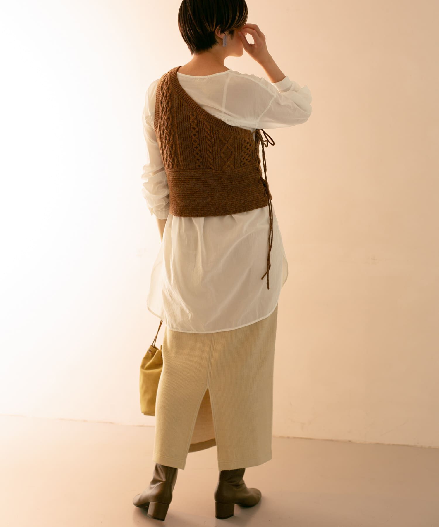  「サイドポケットリブタイトスカート」|スカート|