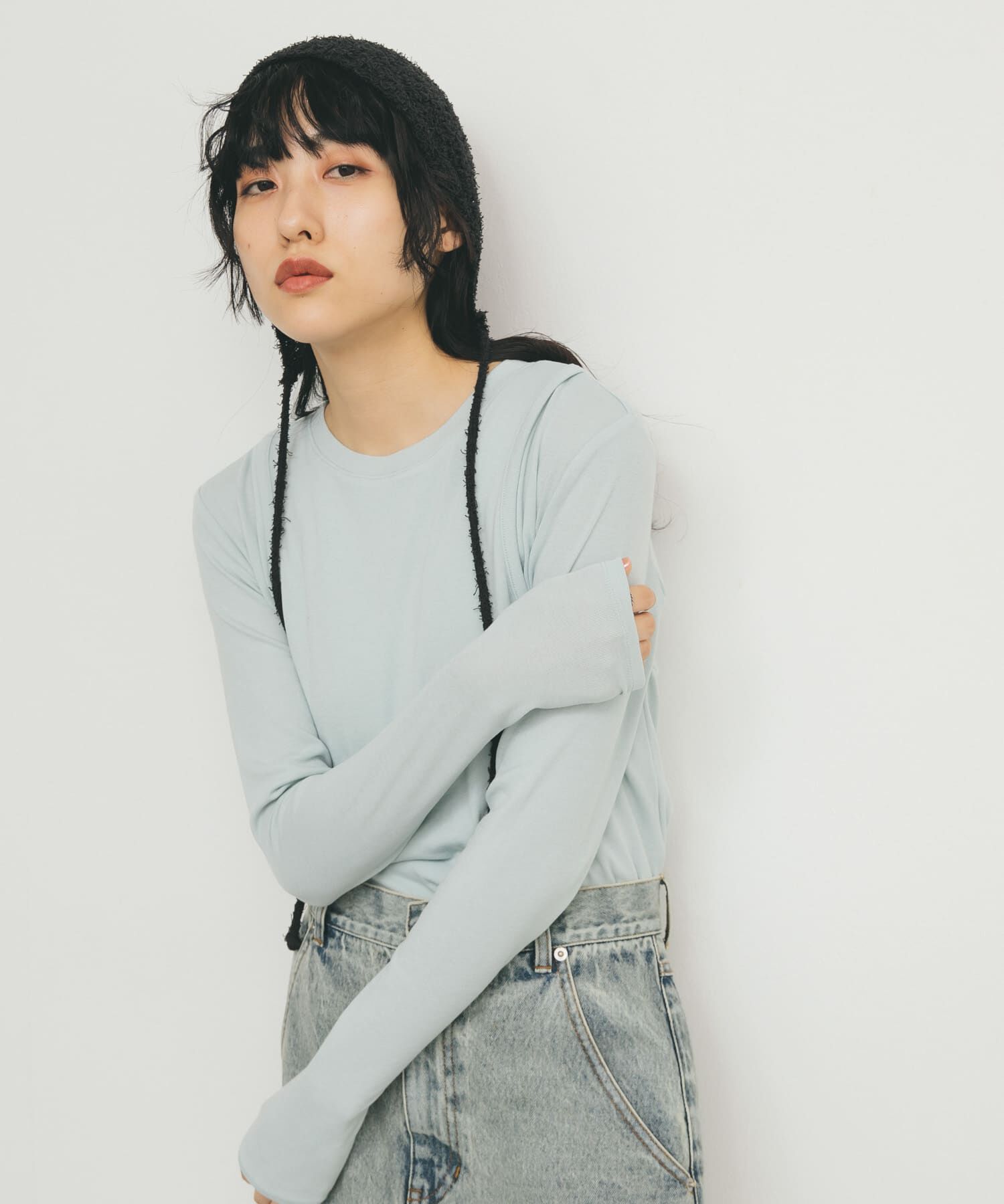  「レイヤードライクロンTEE」|Tシャツ・カットソー|ライトブルー