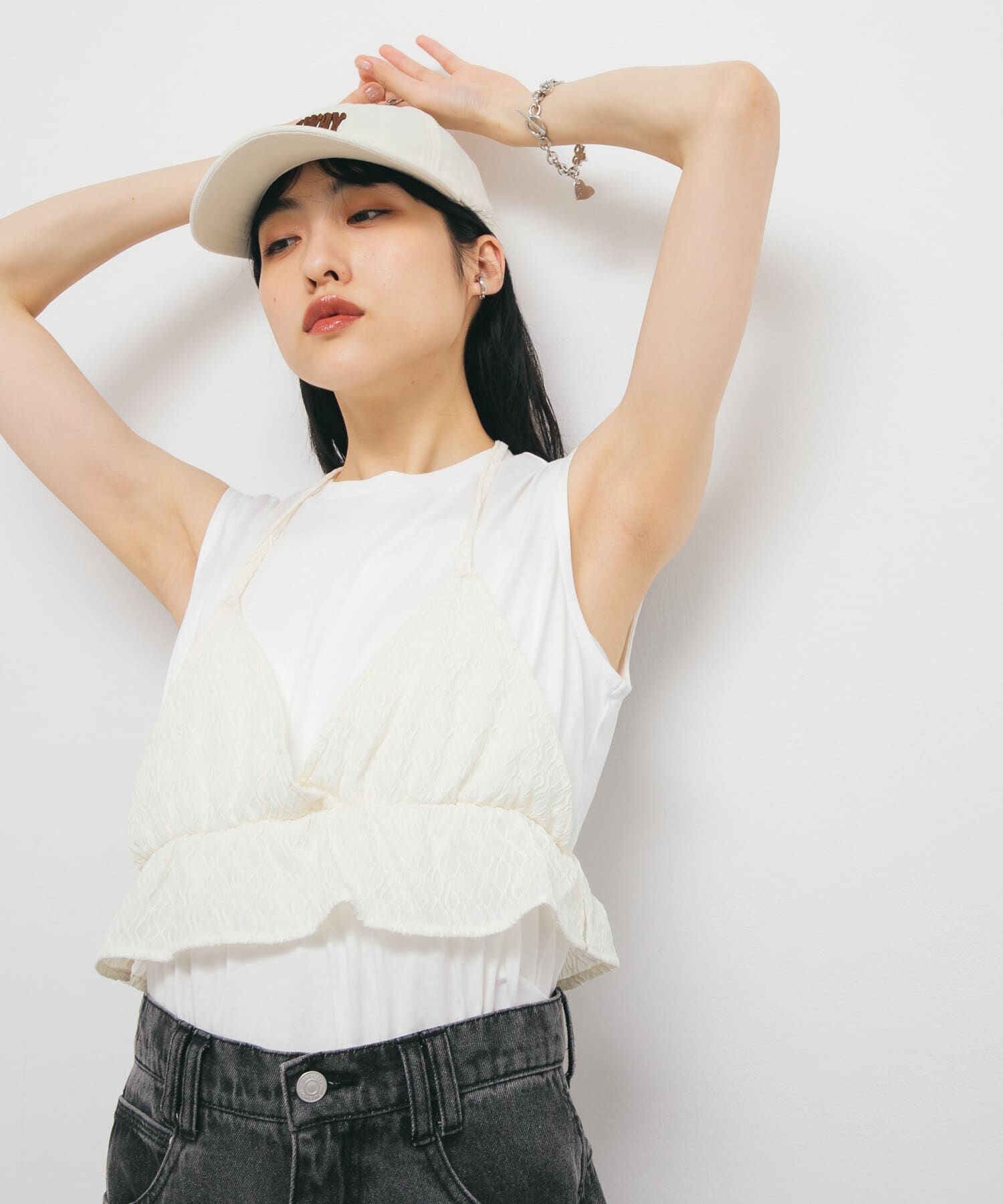  「ビスチェドッキングトップス」|Tシャツ・カットソー|