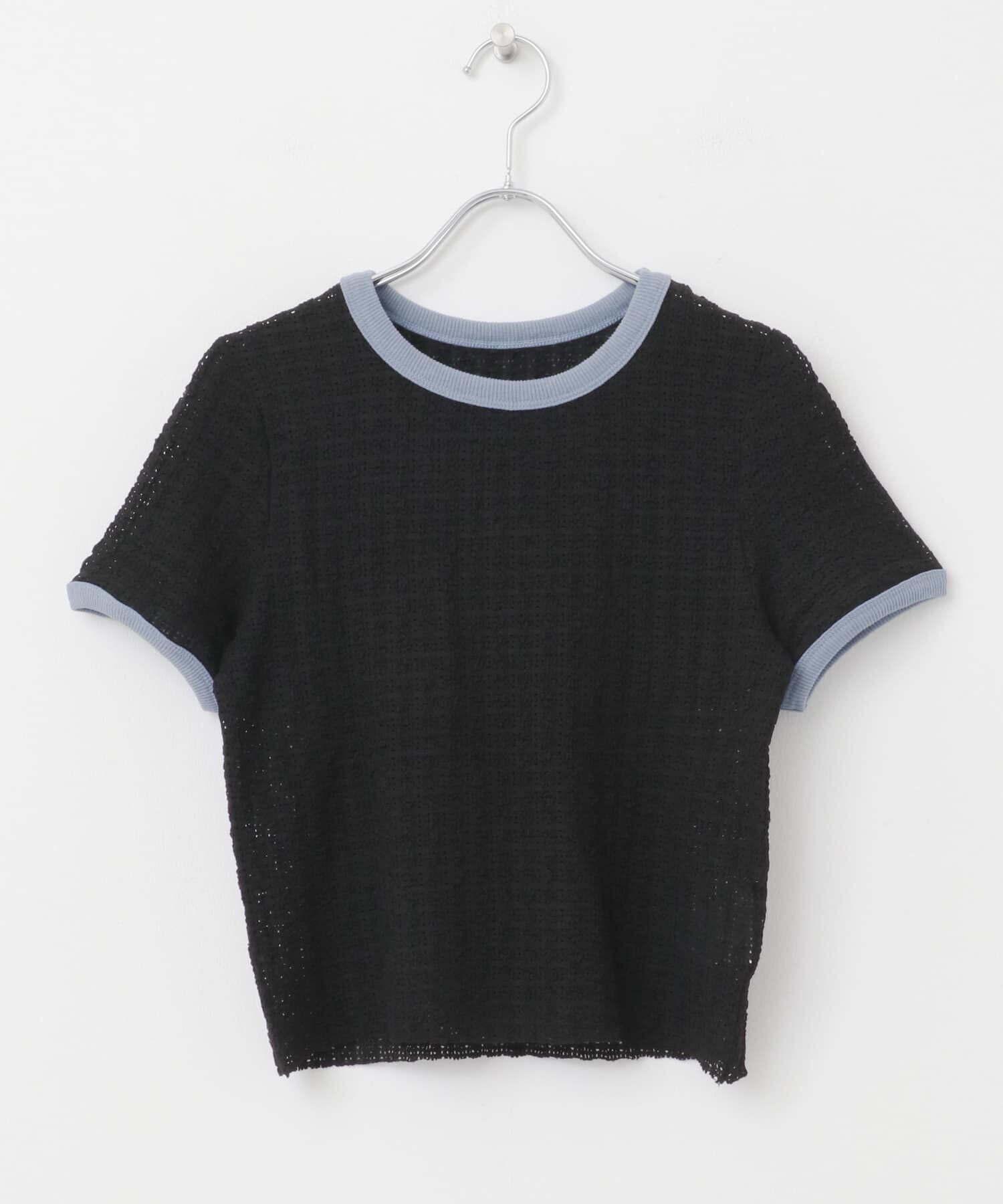  「バイカラーレースTEE」|Tシャツ・カットソー|