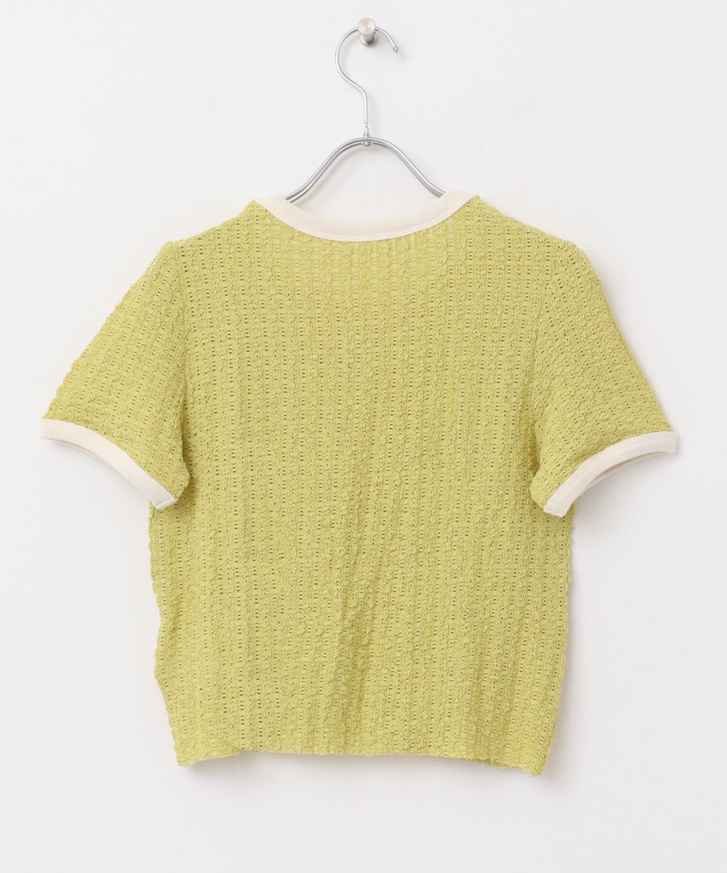  「バイカラーレースTEE」|Tシャツ・カットソー|