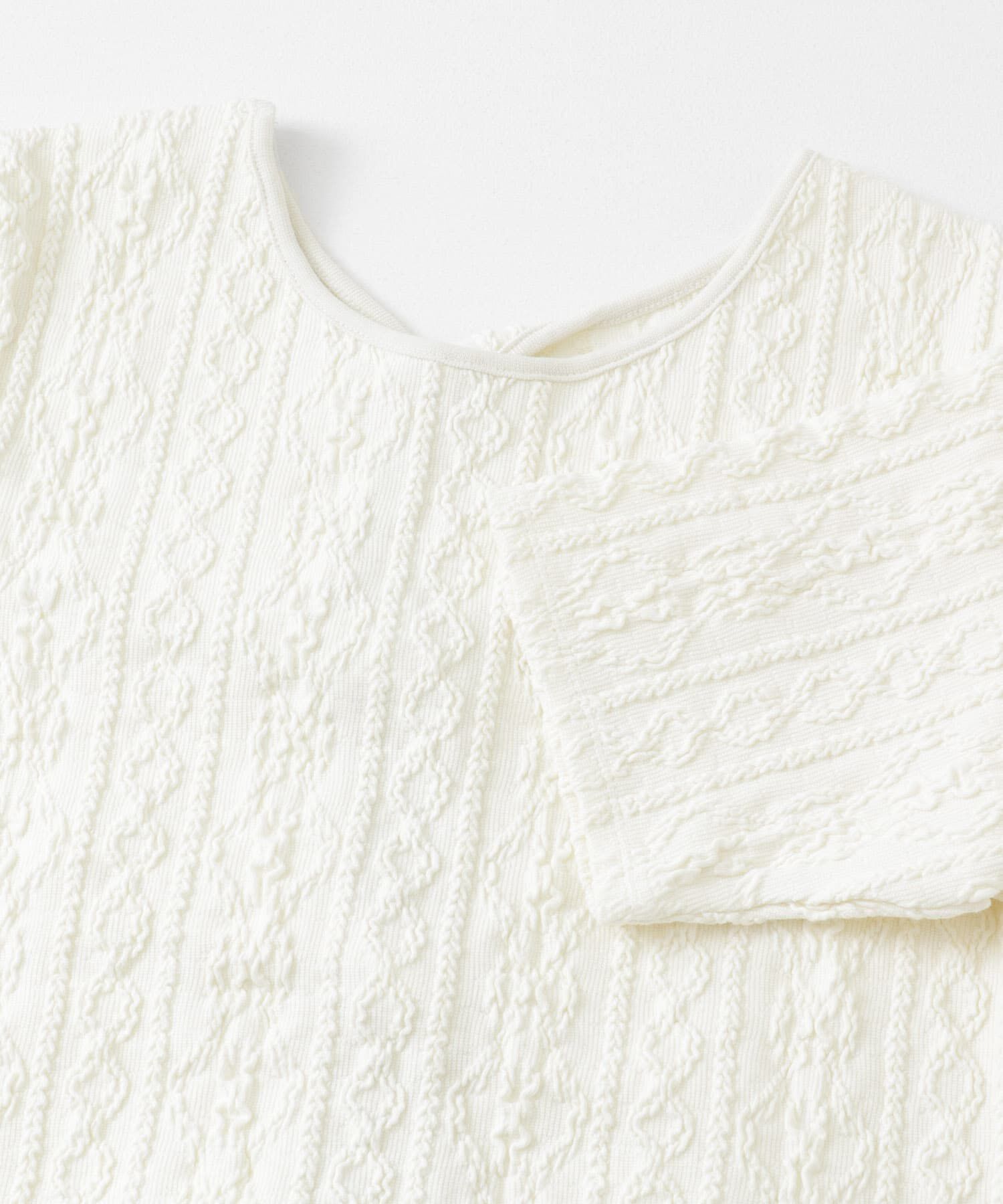  「2WAYケーブルジャカードトップス」|Tシャツ・カットソー|