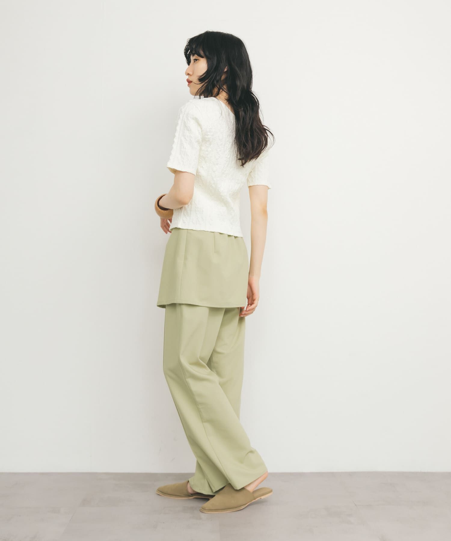  「2WAYケーブルジャカードトップス」|Tシャツ・カットソー|