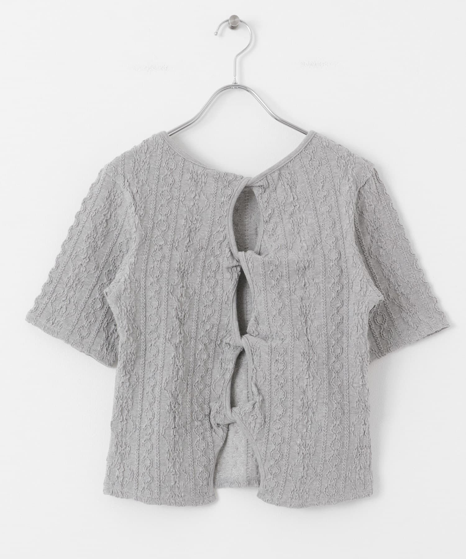  「2WAYケーブルジャカードトップス」|Tシャツ・カットソー|