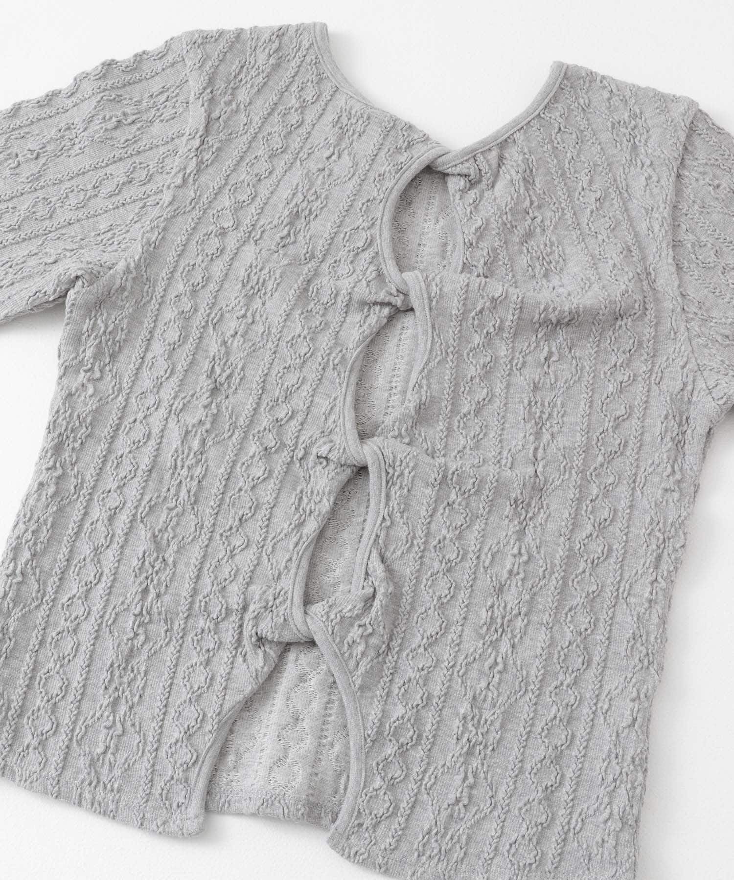  「2WAYケーブルジャカードトップス」|Tシャツ・カットソー|