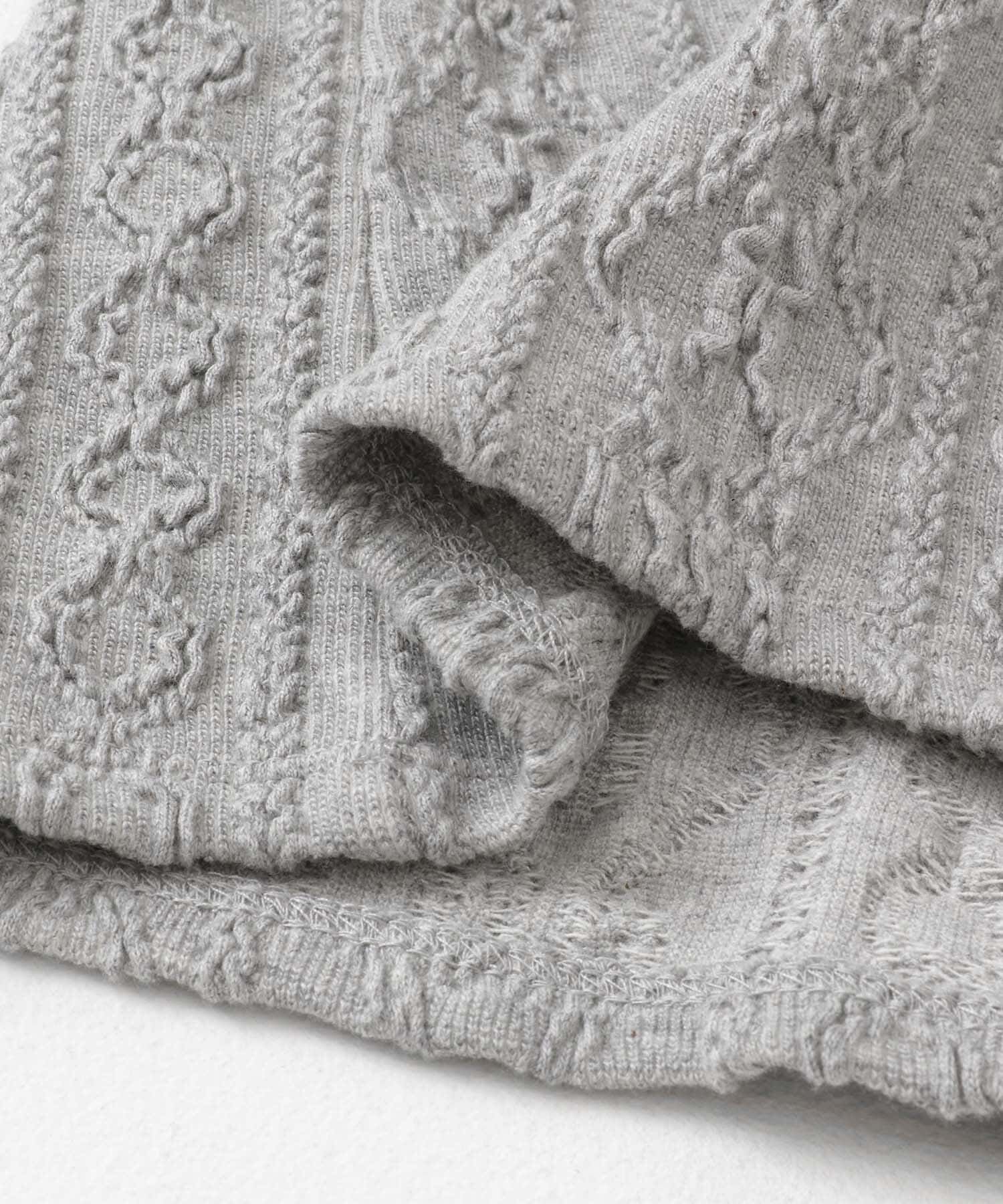  「2WAYケーブルジャカードトップス」|Tシャツ・カットソー|