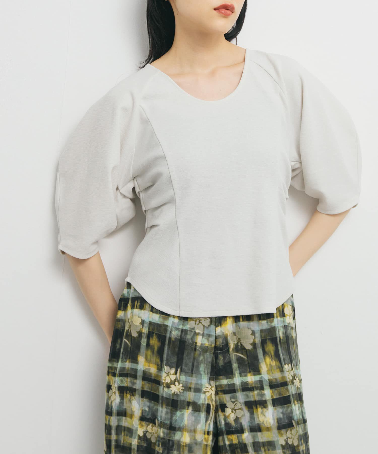  「Uネックブークレトップス」|Tシャツ・カットソー|