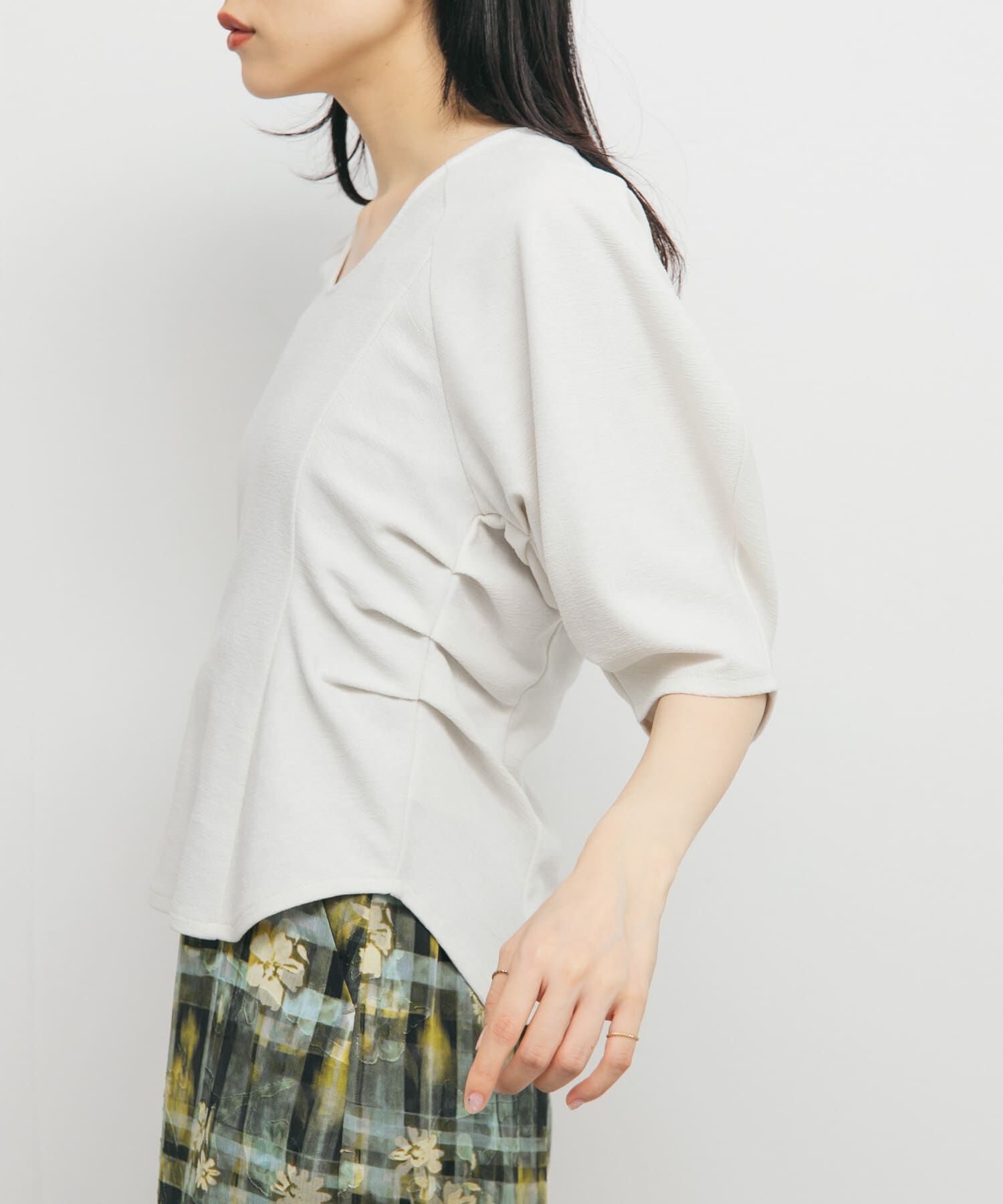  「Uネックブークレトップス」|Tシャツ・カットソー|