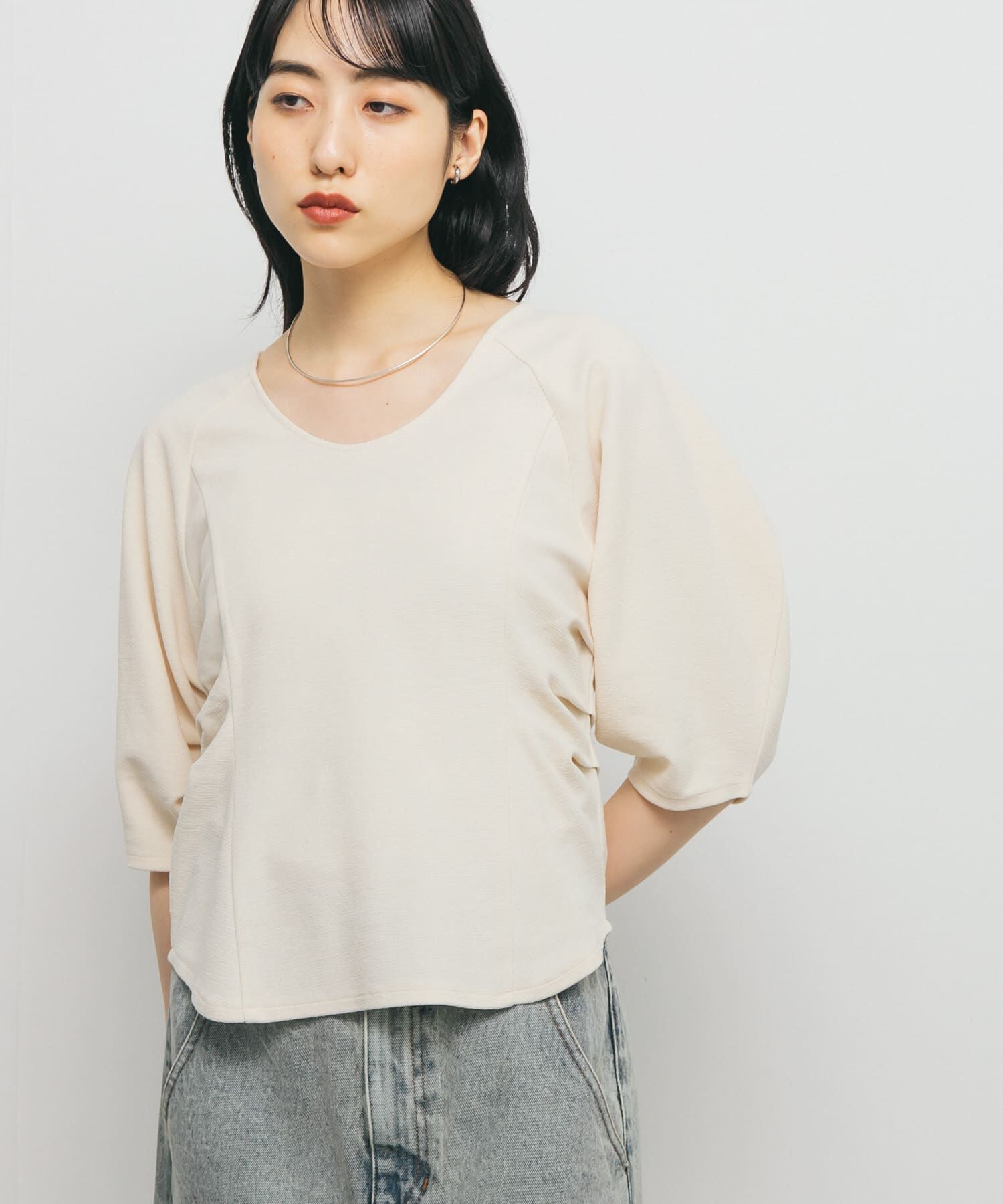  「Uネックブークレトップス」|Tシャツ・カットソー|