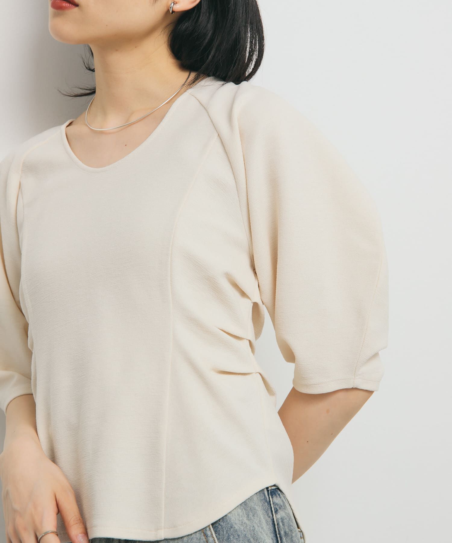  「Uネックブークレトップス」|Tシャツ・カットソー|