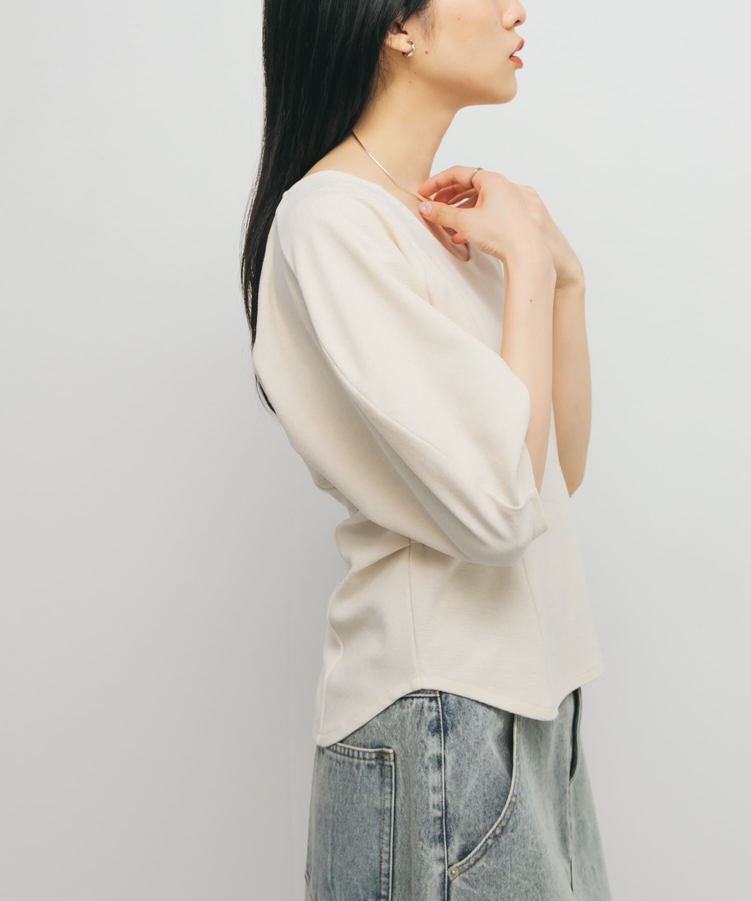  「Uネックブークレトップス」|Tシャツ・カットソー|