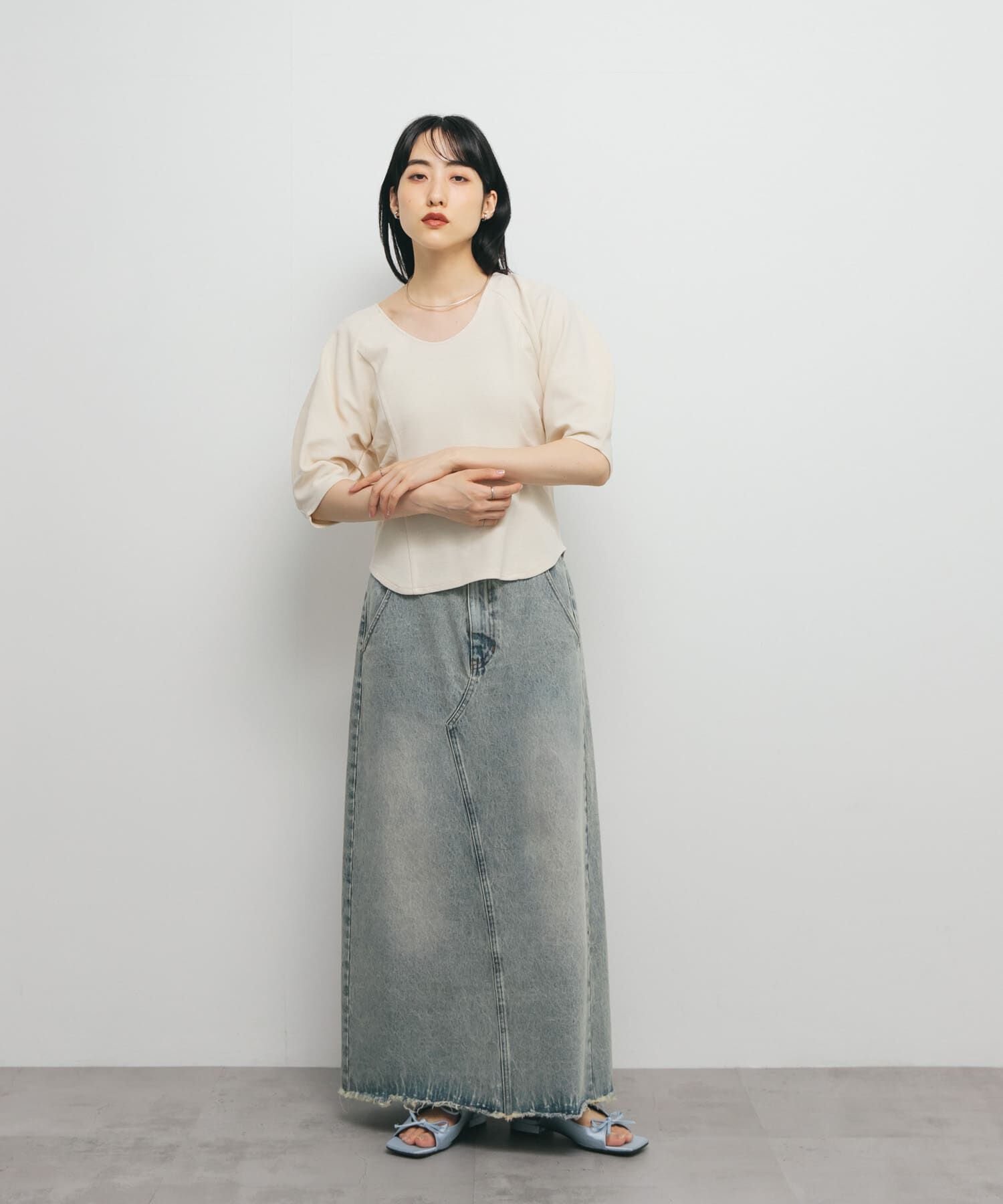  「Uネックブークレトップス」|Tシャツ・カットソー|