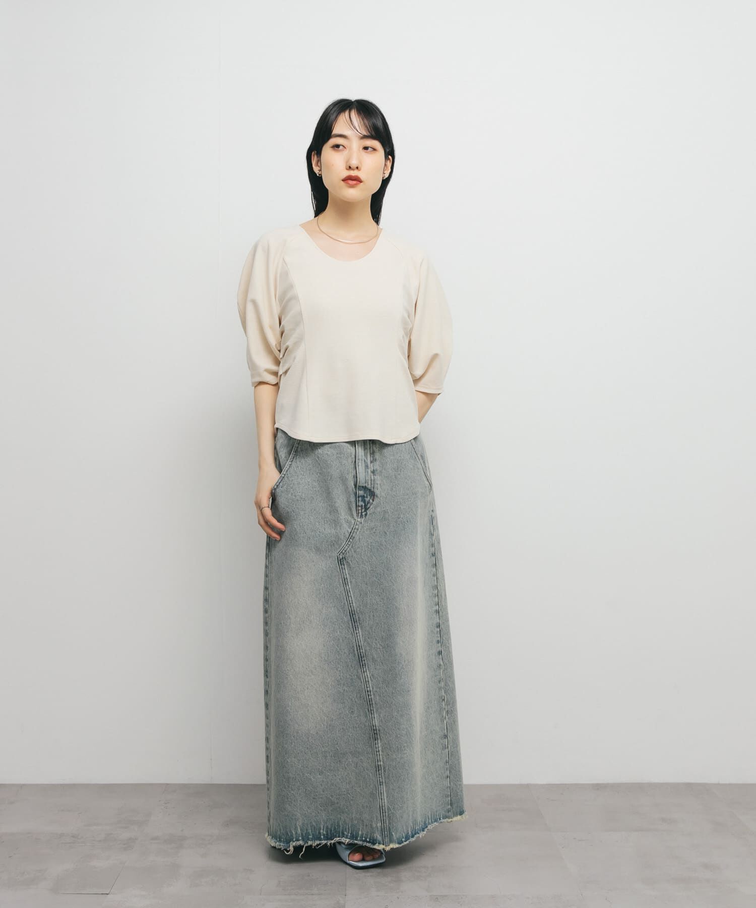  「Uネックブークレトップス」|Tシャツ・カットソー|