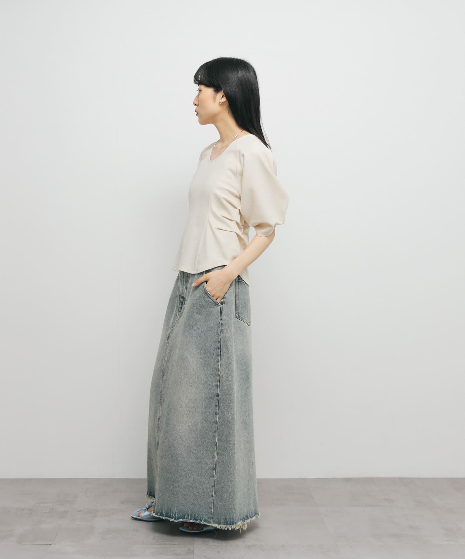  「Uネックブークレトップス」|Tシャツ・カットソー|