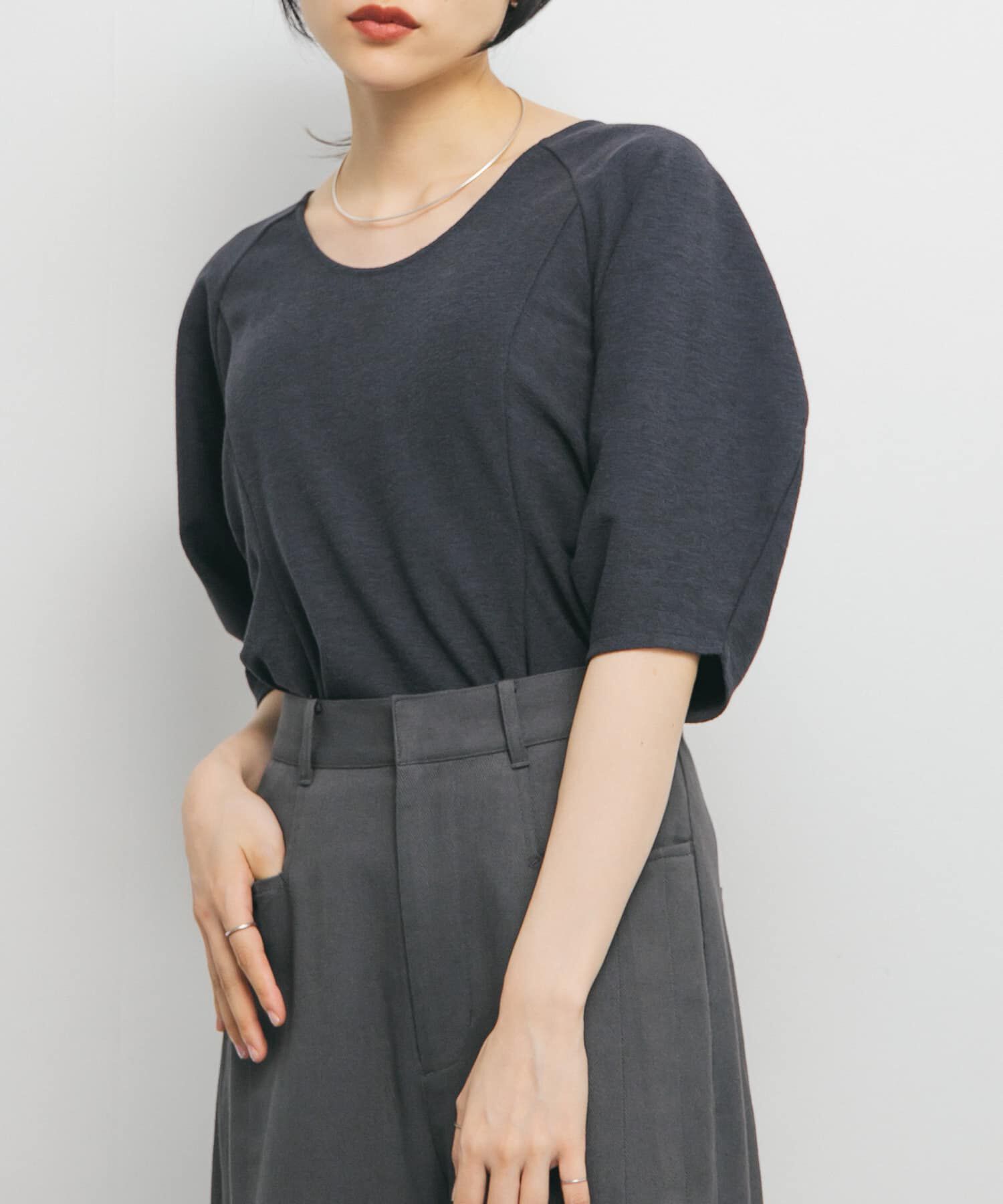  「Uネックブークレトップス」|Tシャツ・カットソー|