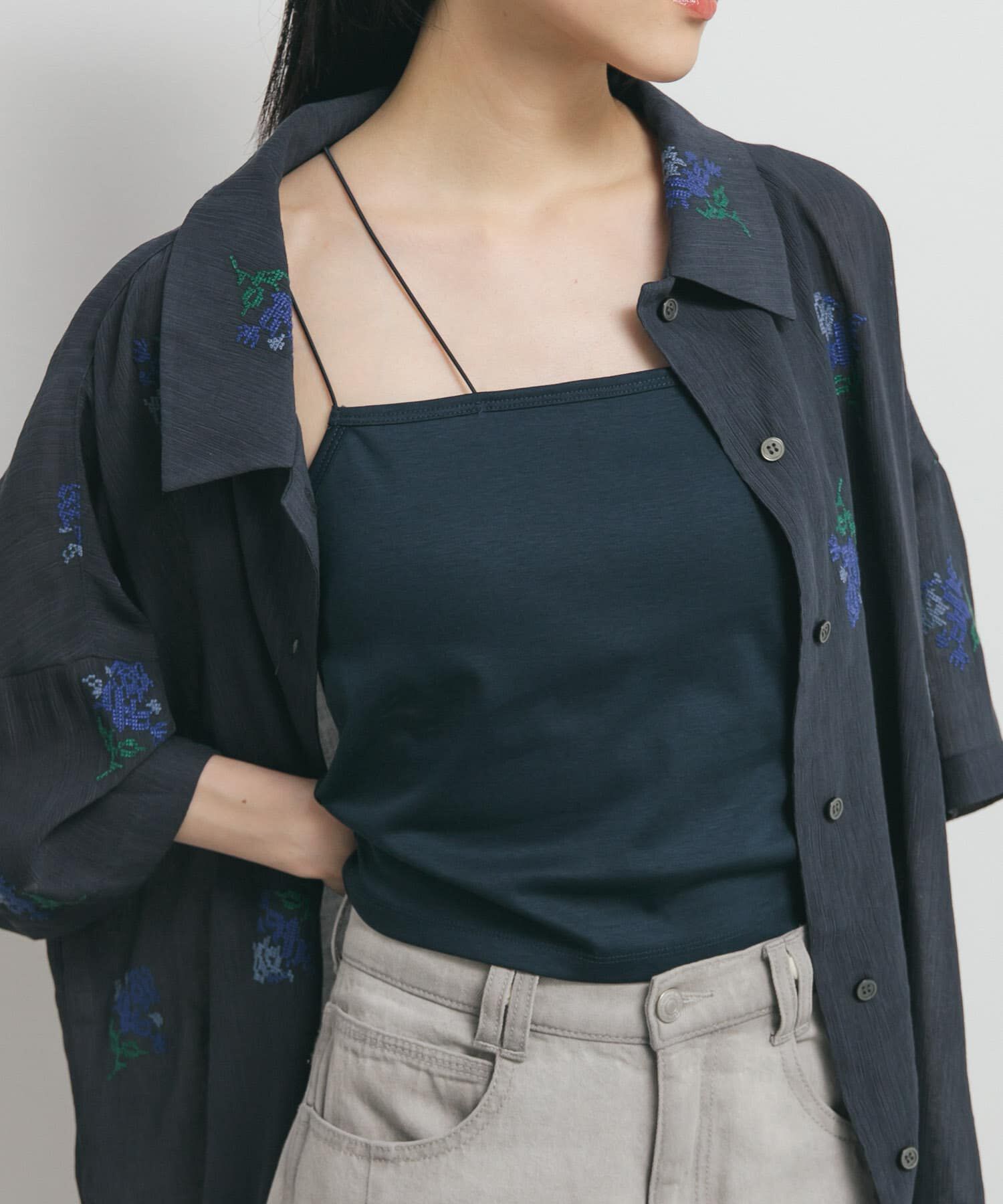  「アシンメトリーカップ付キャミ」|キャミソール|